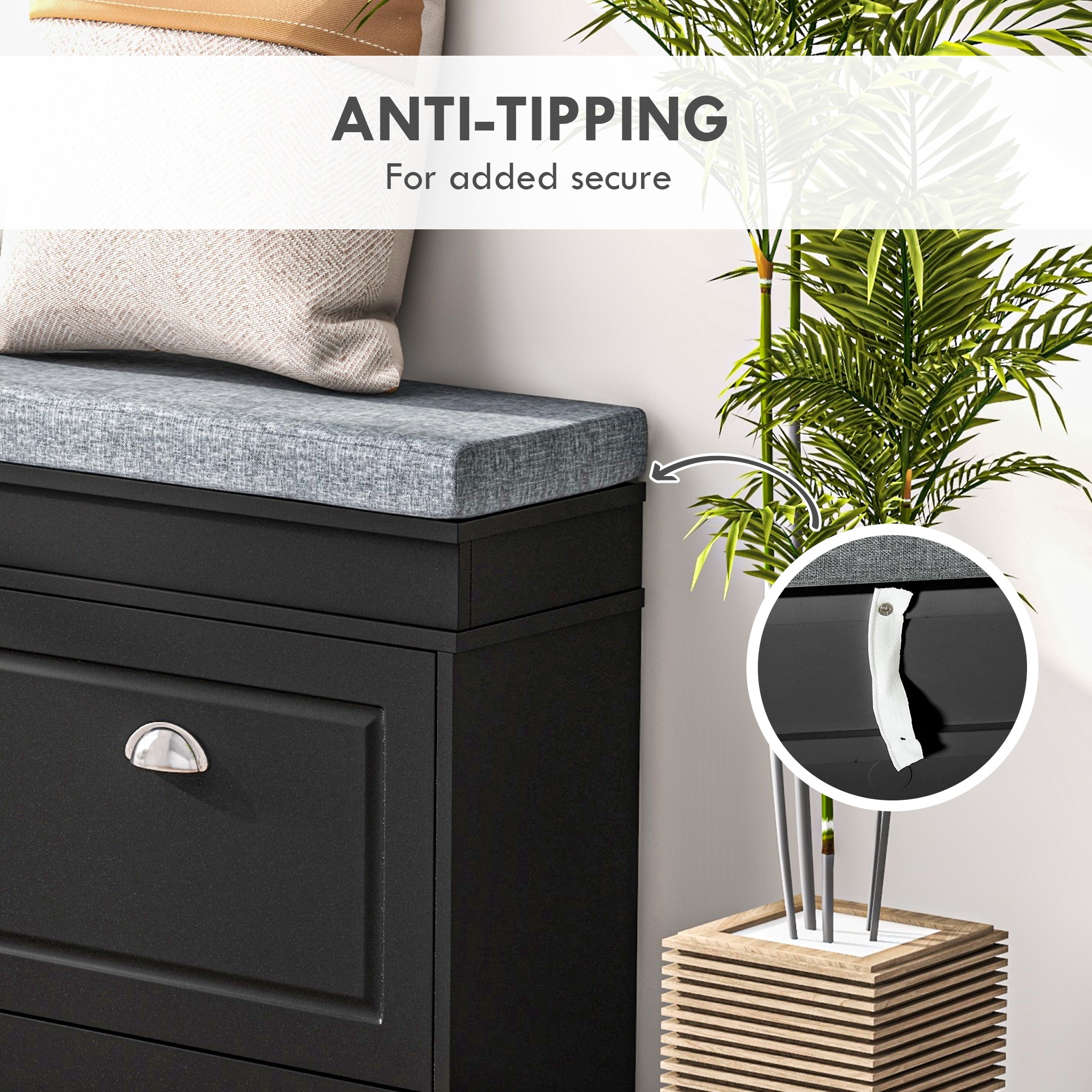 HomCom 837-138V80BK bench - View #8