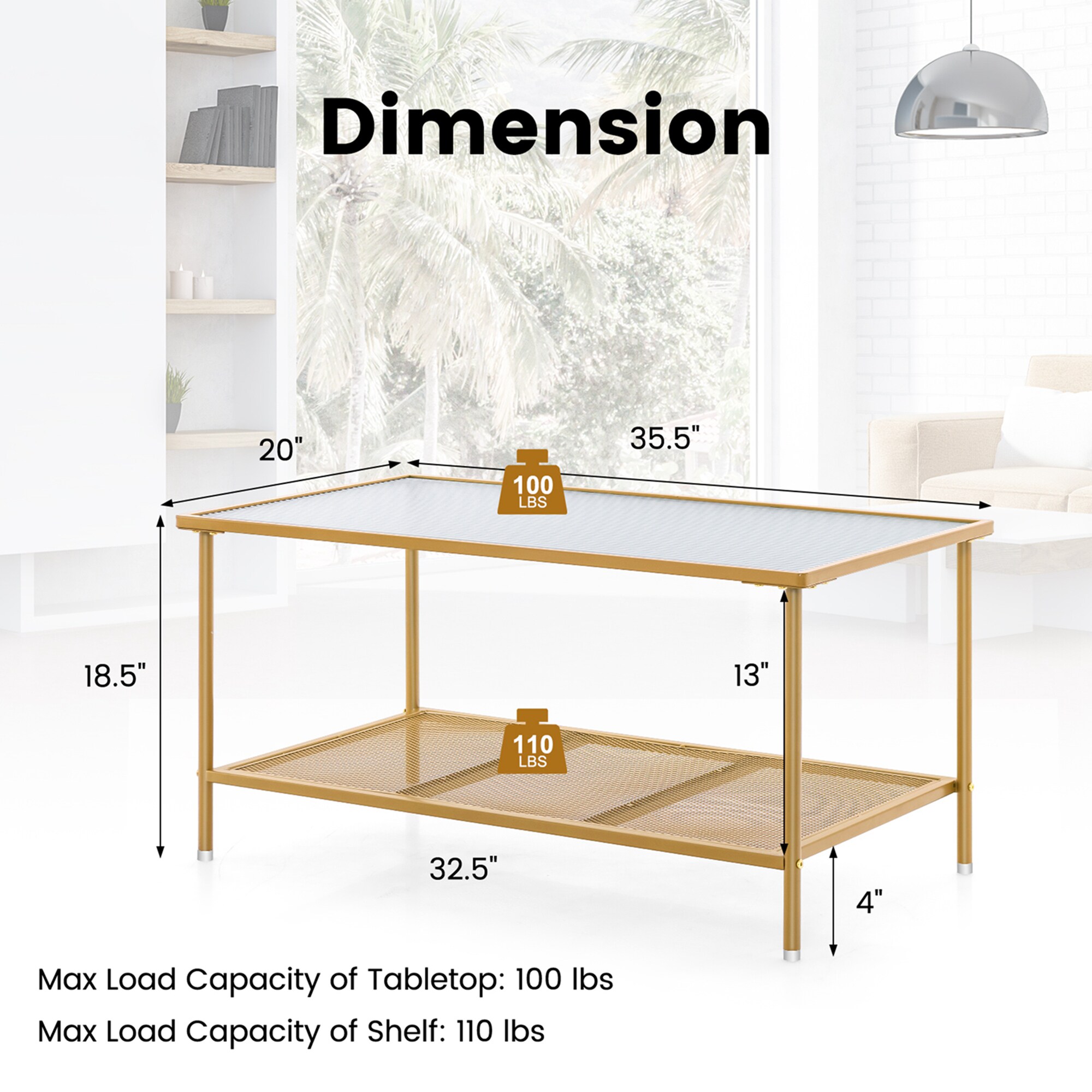 Costway HCST00904 Coffee-Tables - View #2