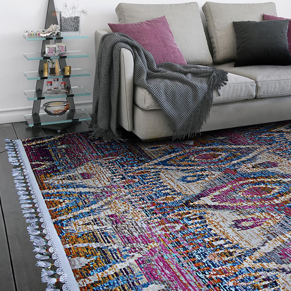 Couristan 49910792053710T EVOLUTION 5 x 7 (ft) Polypropylene Zircon Rectangular Indoor Ikat Area rug