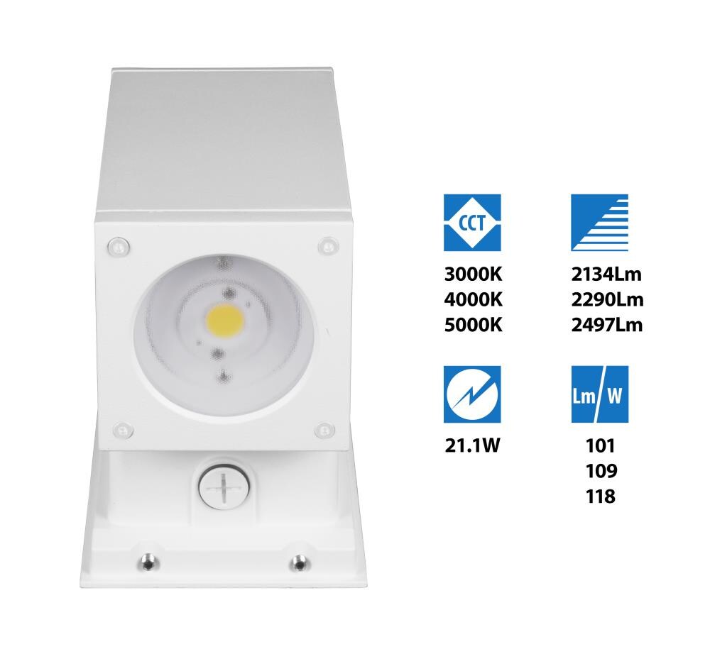 Nicor Lighting OWCQ4D1022MV50WH Outdoor-Wall-Lighting - View #3