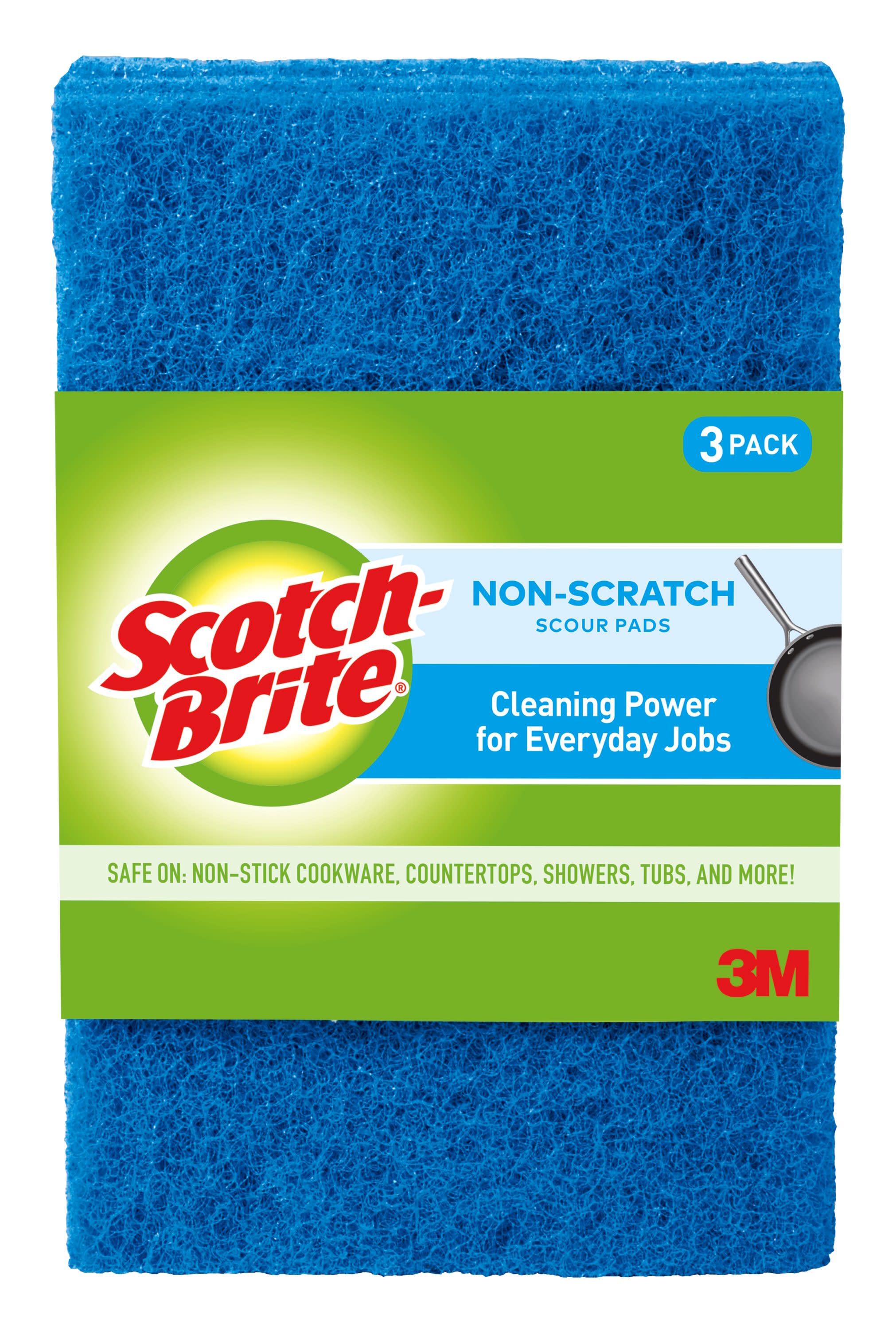 Unique Bargains Scouring Pads Non-scratch Scouring Sponge Scrub Pads  Kitchen Cleaning Pads 12pcs : Target