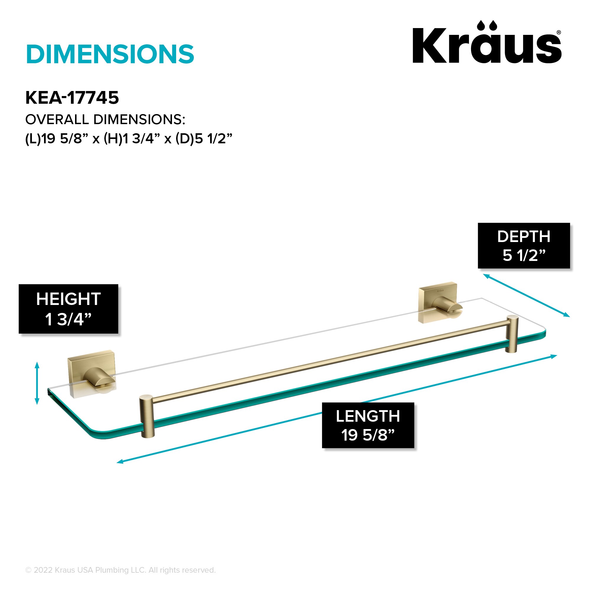 Kraus KEA-17745BG Bathroom-Shelves - View #4