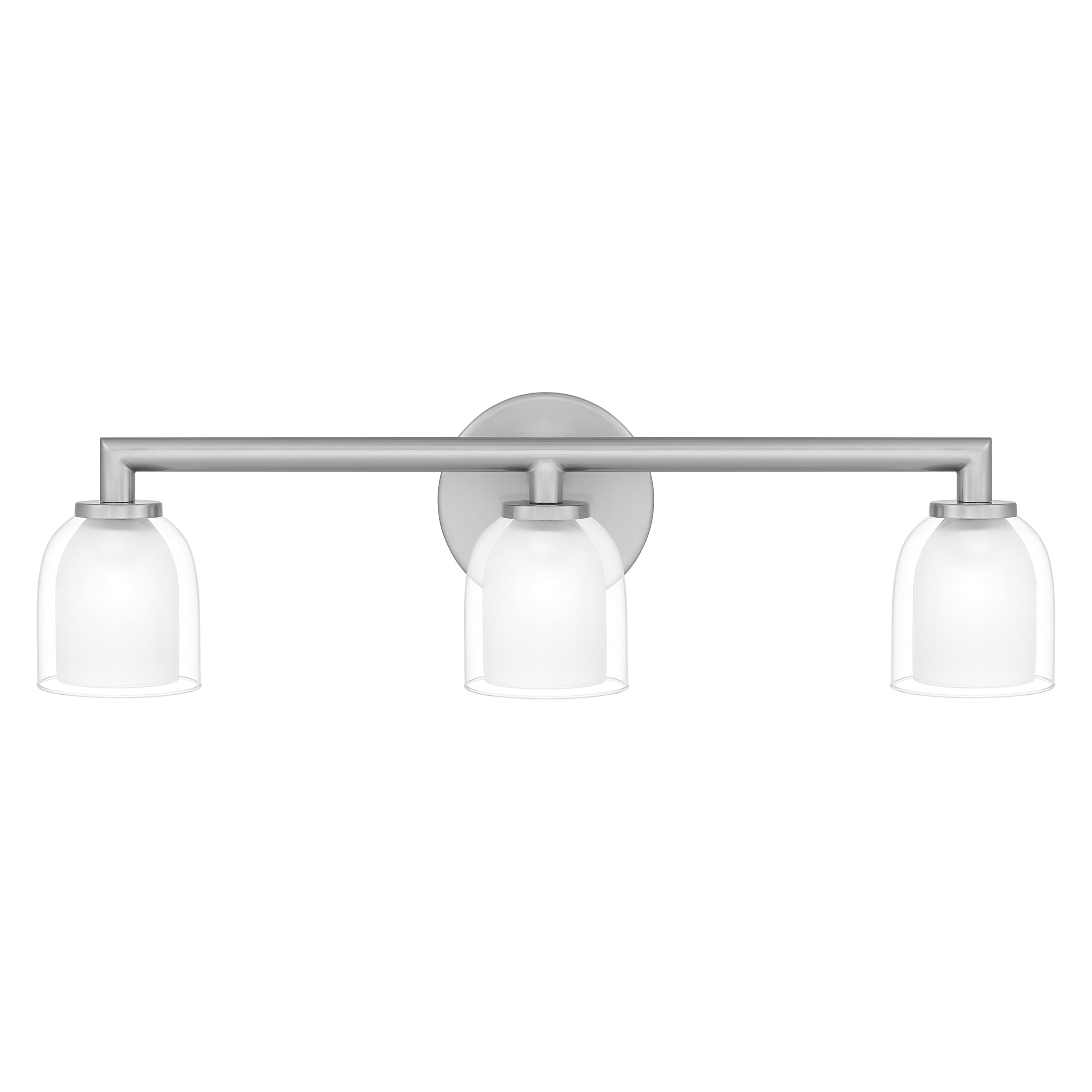 Ashley Harbour DS19221A1 Tice 22-in 3-Light Brushed Nickel Transitional Vanity Light