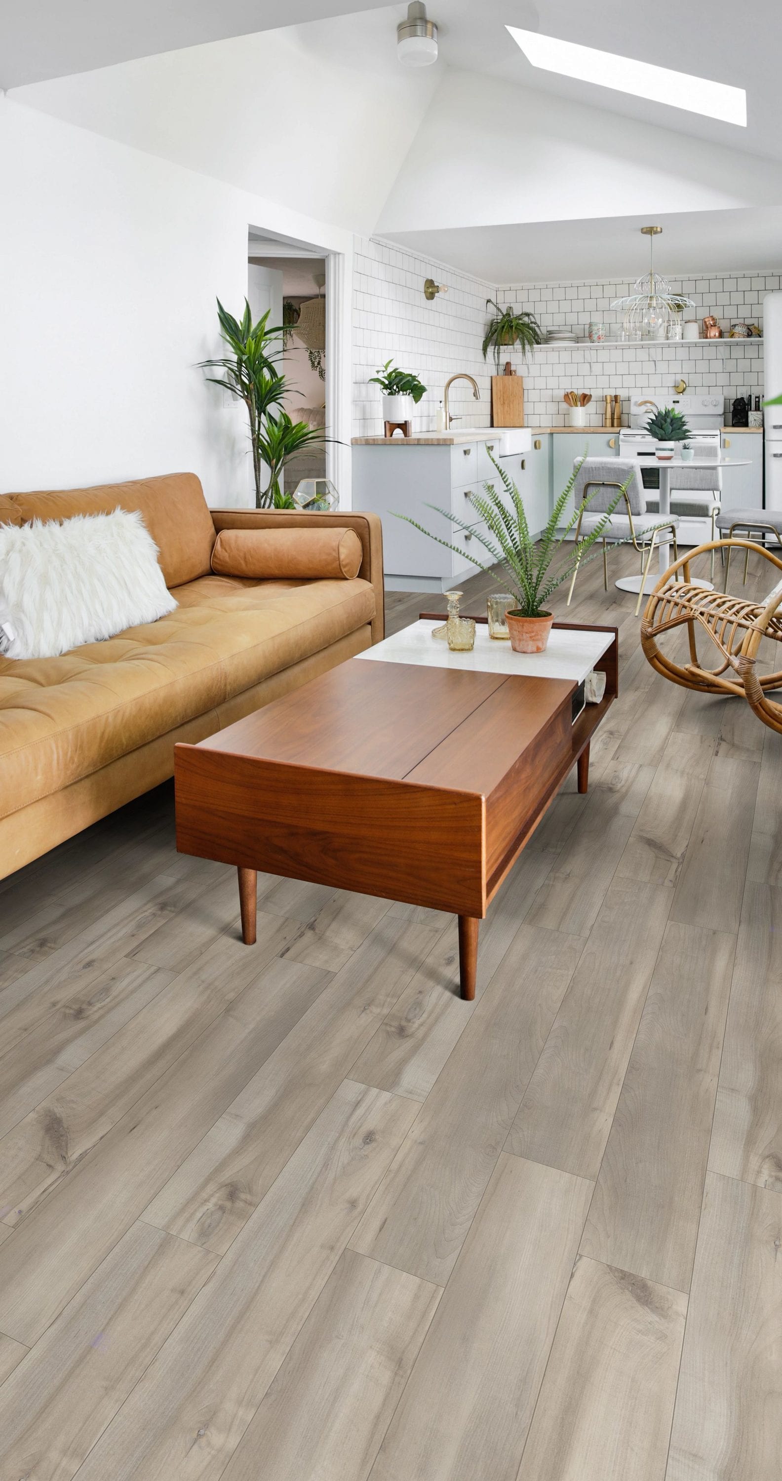 Shaw (Sample) Tundra Plus Spyglass Gray Wood Look 12-mil Waterproof Interlocking or Glue Down Luxury Vinyl Plank