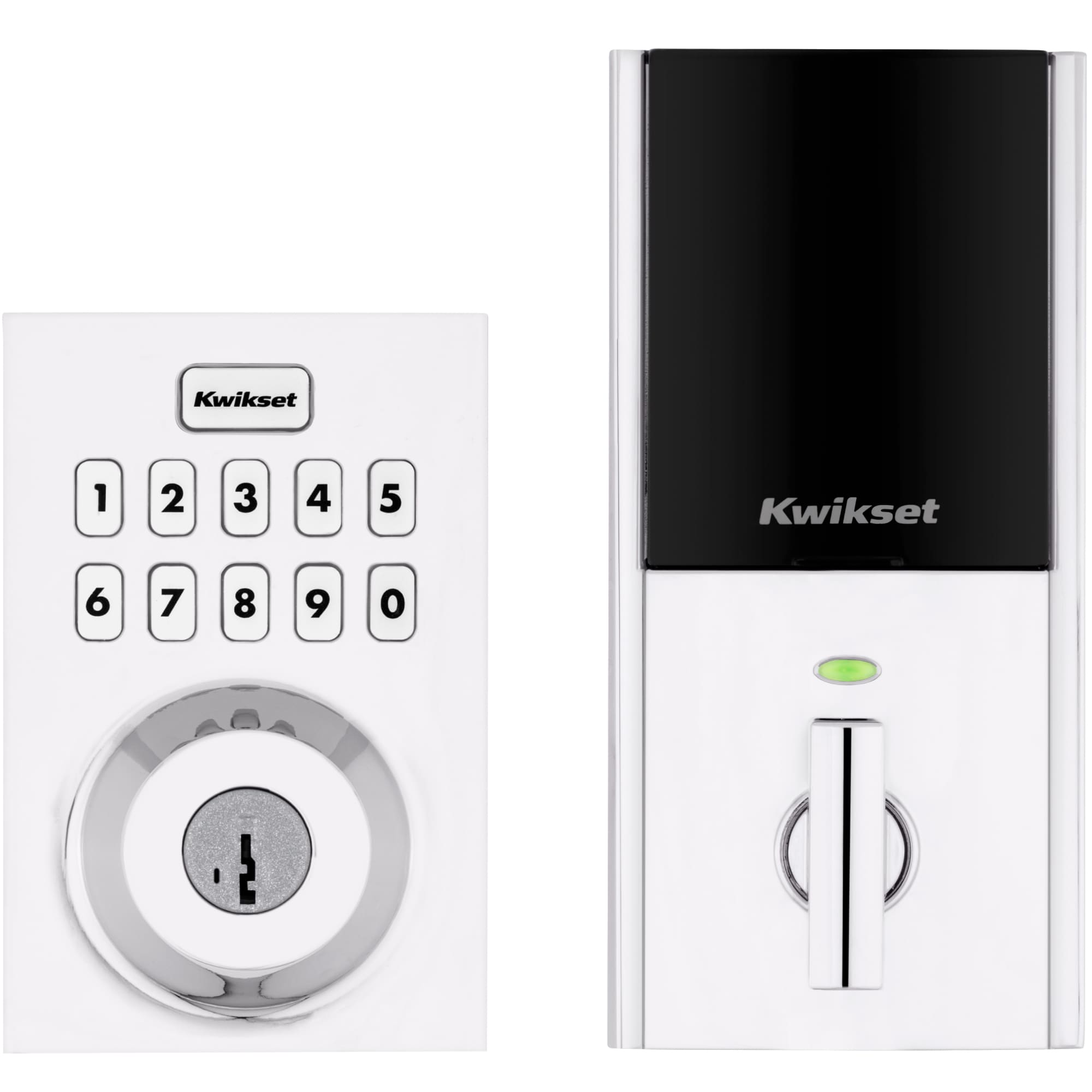 Kwikset 98935-006 HomeConnect 620 Contemporary Z-Wave Long Range Polished Chrome Smart Lock Electronic Deadbolt SmartKey Keypad