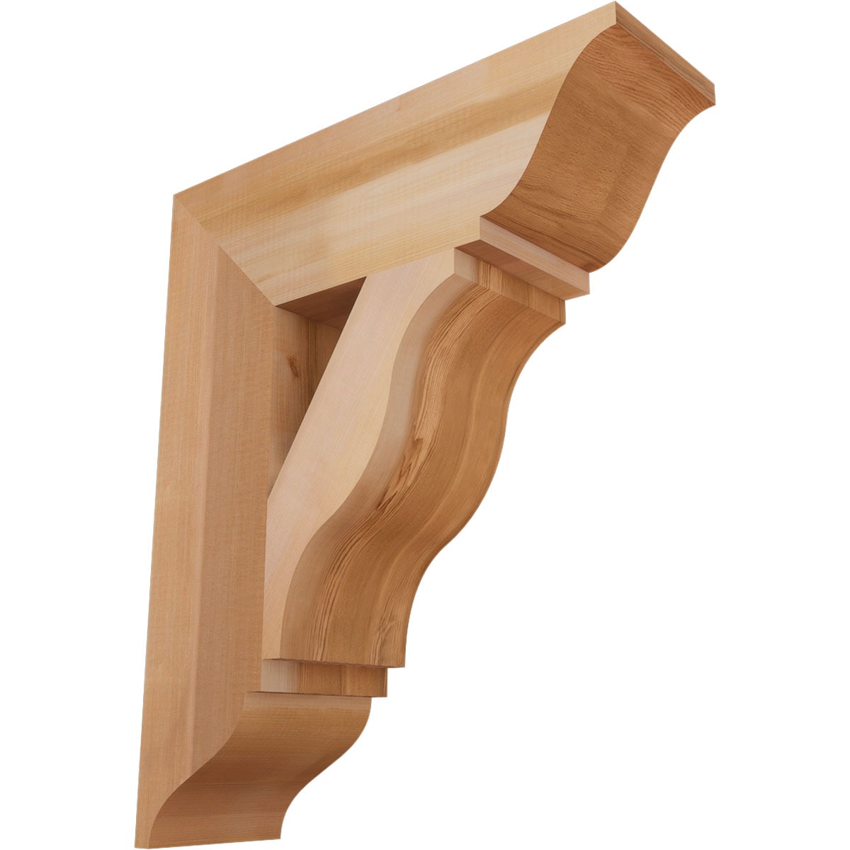 Ekena Millwork BKT06X20X24FST01SWR Funston traditional smooth 5-1/2-in x 20-in x 24-in Western red cedar Brown Wood Standard bracket