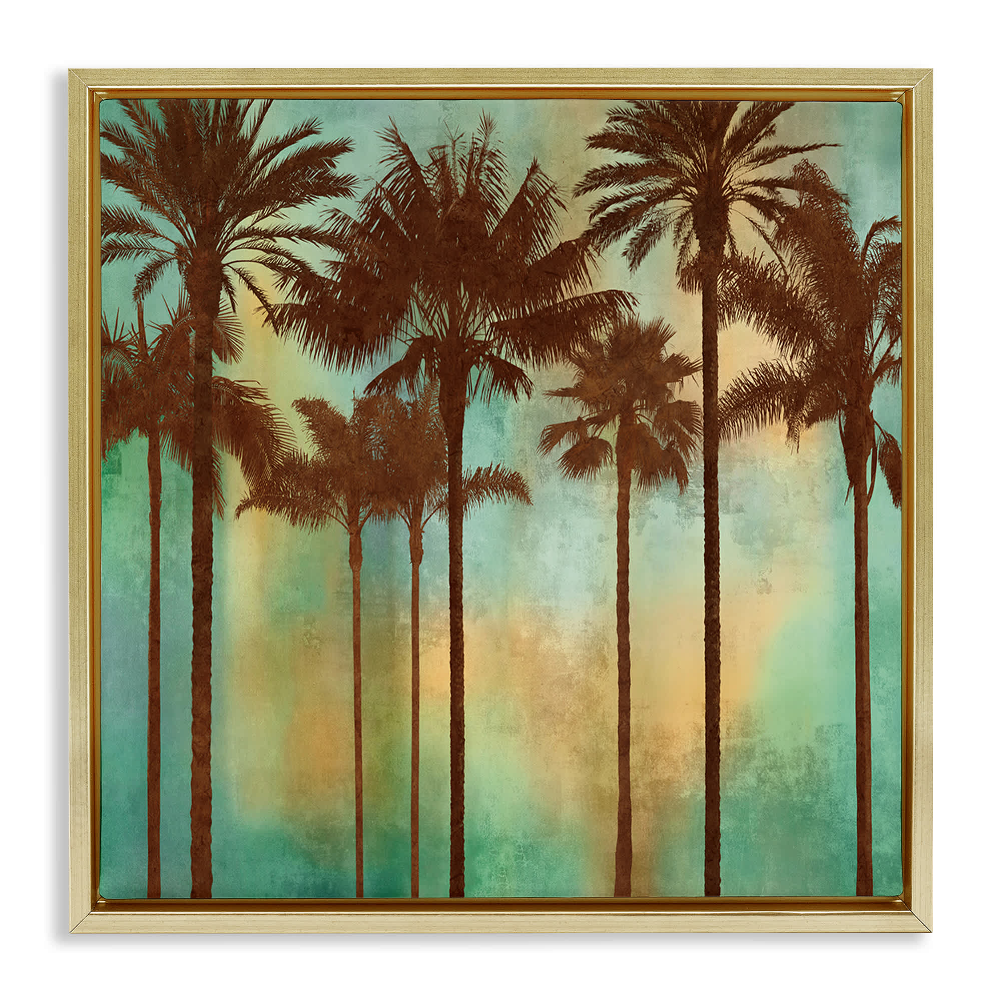 Stupell Industries BS-548-FFG-24X24 Palm Trees over Gradient Floating Frame design by John Seba