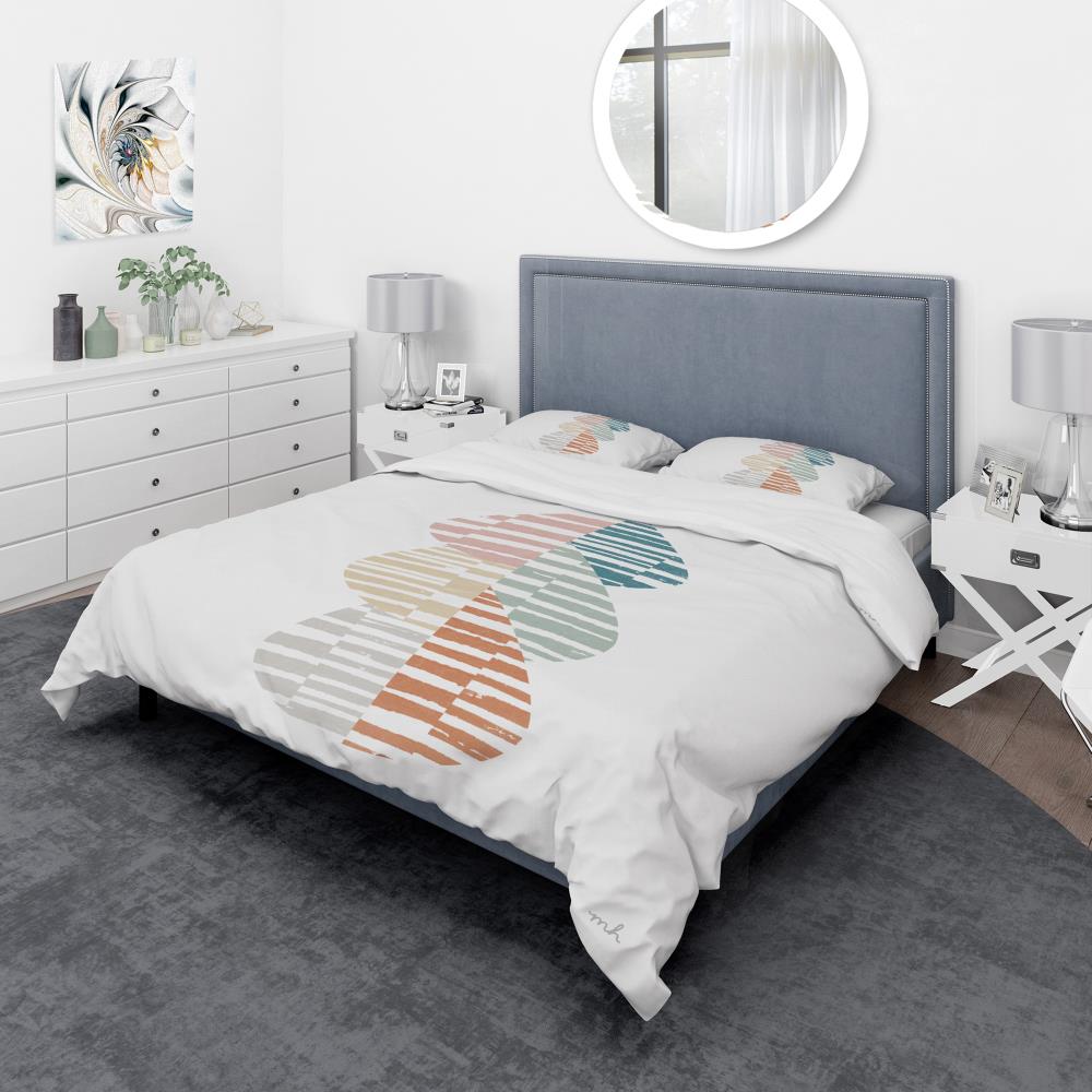 Designart BED30731-T 3 -Piece Gray Twin Duvet cover Set