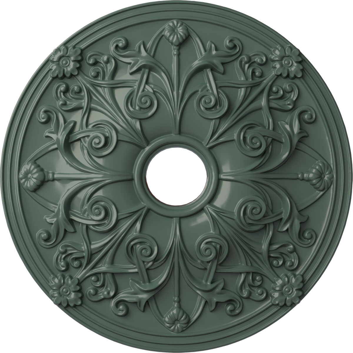 Ekena Millwork CM23JACBF Jamie 23.625-in W x 23.625-in L Painted Cloud Burst Polyurethane Whole Ceiling Medallion