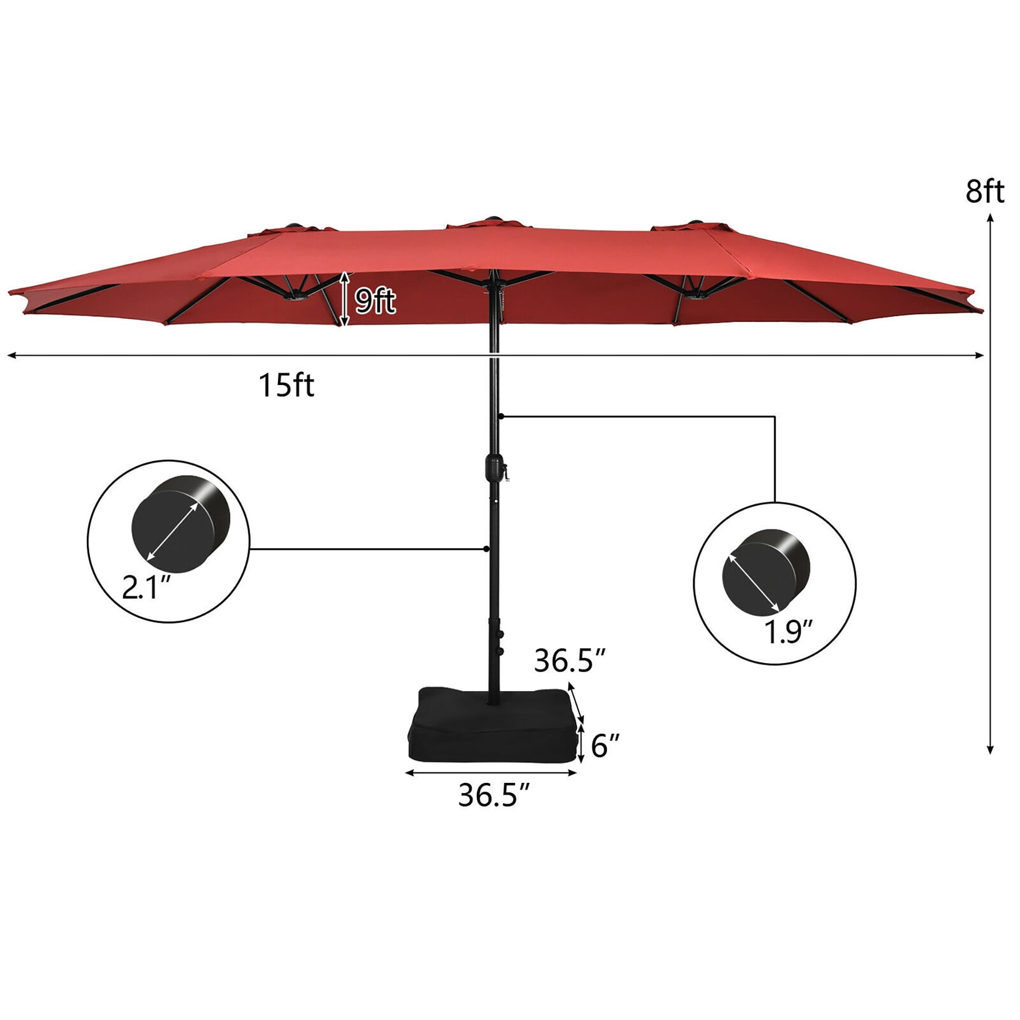 CASAINC FM-002RD Umbrellas-2 - View #11