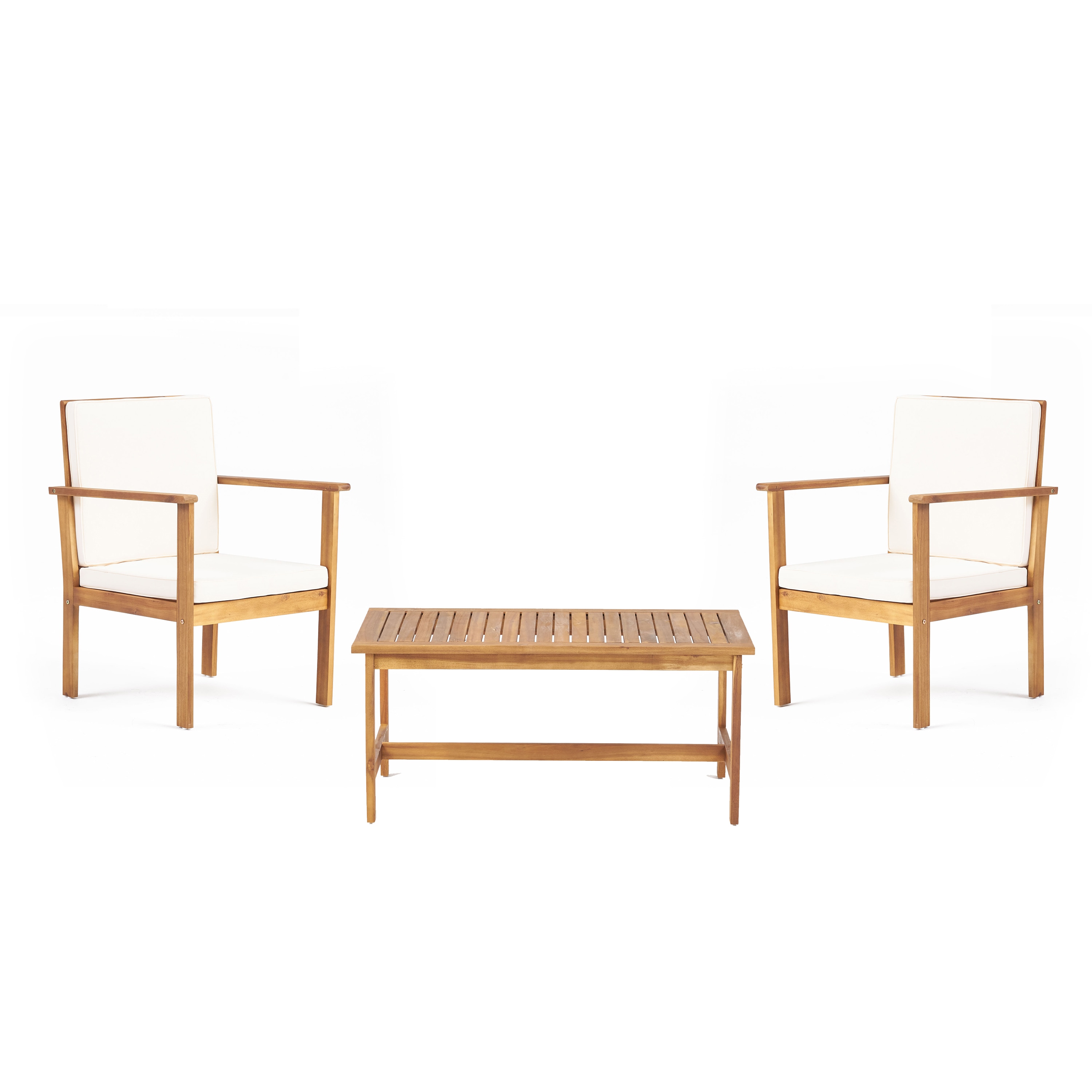 Clihome CL-KC-00SET 3 -Piece Patio Conversation Set with Brown