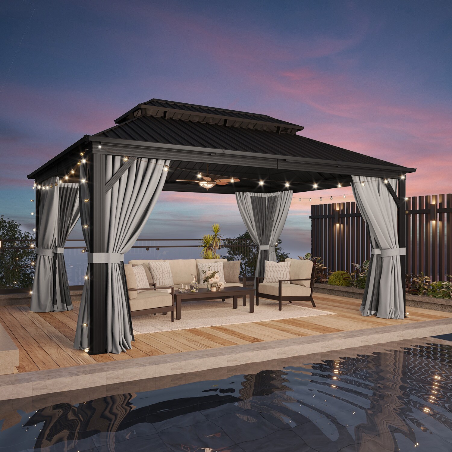 Bapipro BPGB34G33 Wood-Resin-Gazebos - View #2