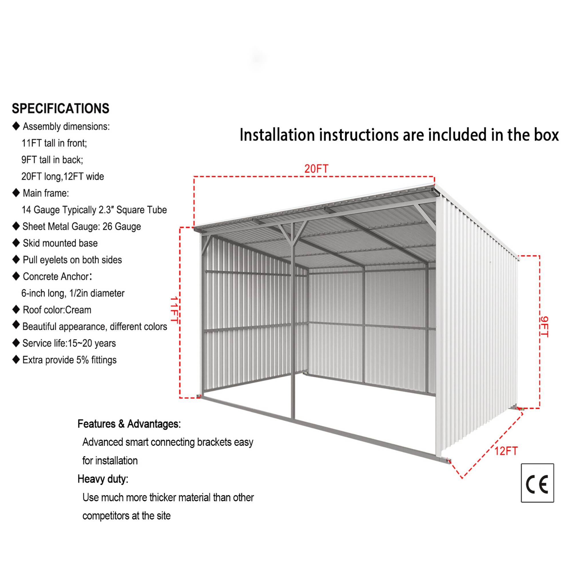Dexmalle W5281P417785 Metal-Storage-Buildings-Sheds - View #4