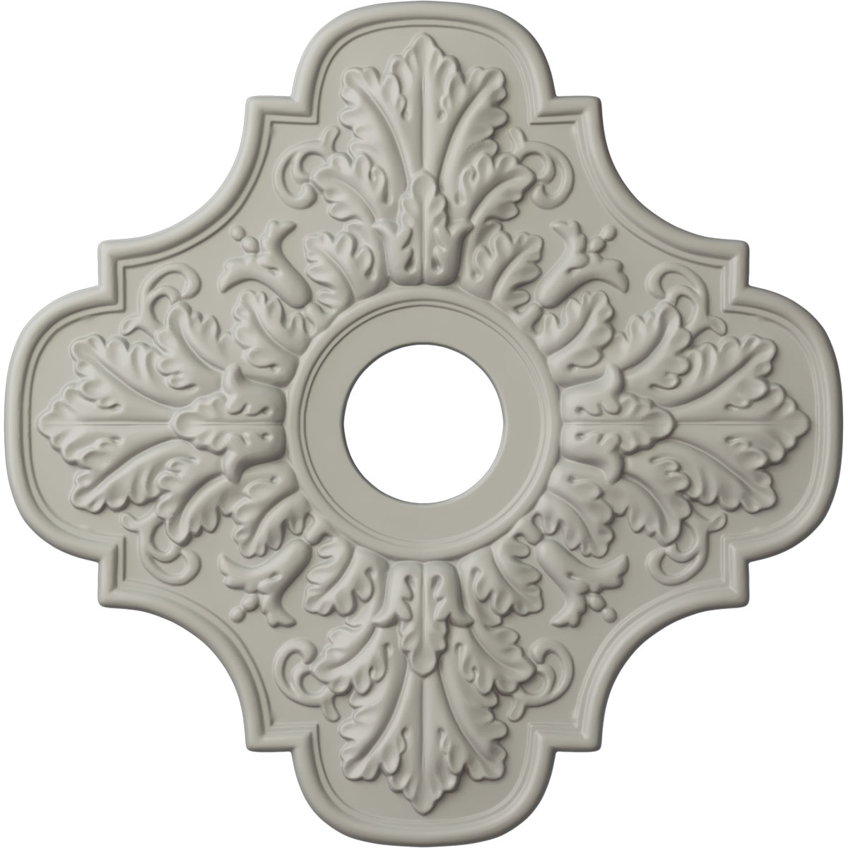 Ekena Millwork CM17PEPCF Peralta 17.75-in W x 17.75-in L Painted Pot Of Cream Polyurethane Whole Ceiling Medallion