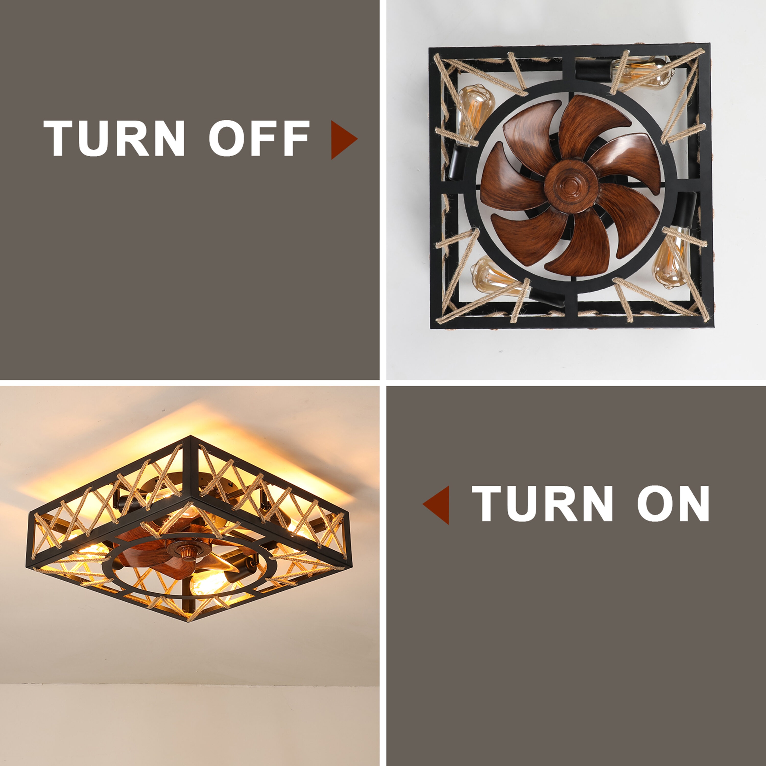 Oaks Decor Pavia 20-in Black Color-changing Indoor Flush Mount Smart Fandelier Ceiling Fan with Light and Remote (7-Blade) L6008 simolary.com 20 Oaks Decor Pavia 20-in Black Color-changing Indoor Flush Mount Smart Fandelier Ceiling Fan with Light and Remote (7-Blade) L6008 Simolary simolary.com 20
