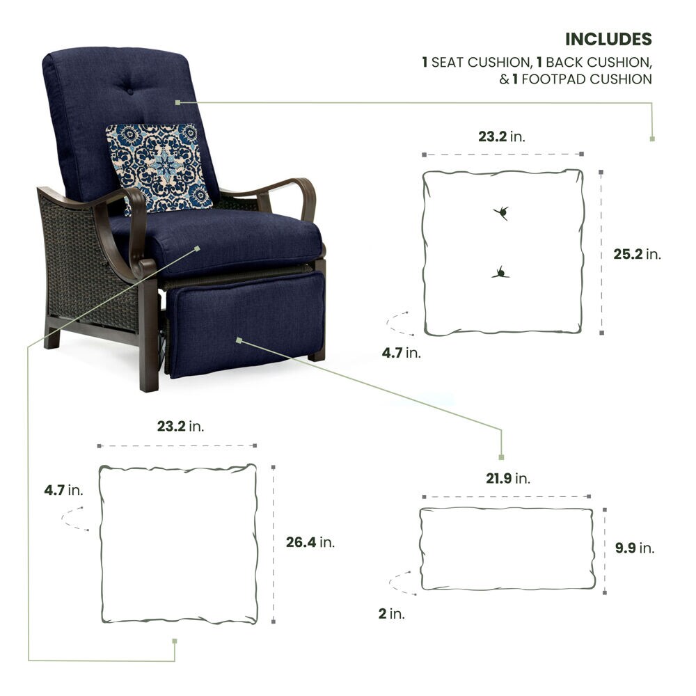 Hanover VENRECCUSH-NVY Patio-Furniture-Cushions - View #3