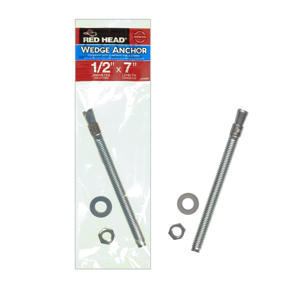 Red Head 50098 1/2-in x 7-in Concrete Wedge Anchors (