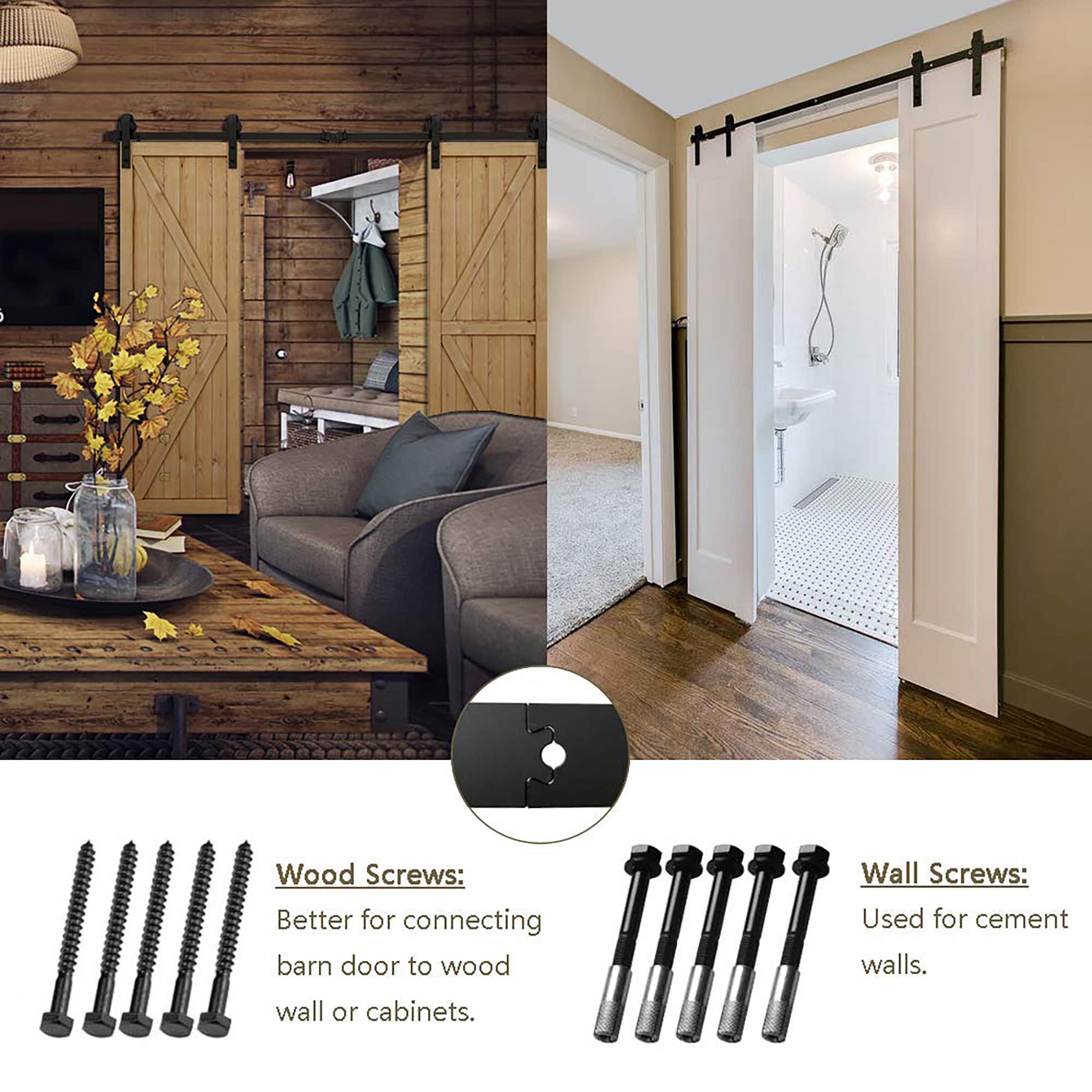 Clihome X0027F3DMT-LTC Barn-Door-Roller-Kits - View #4