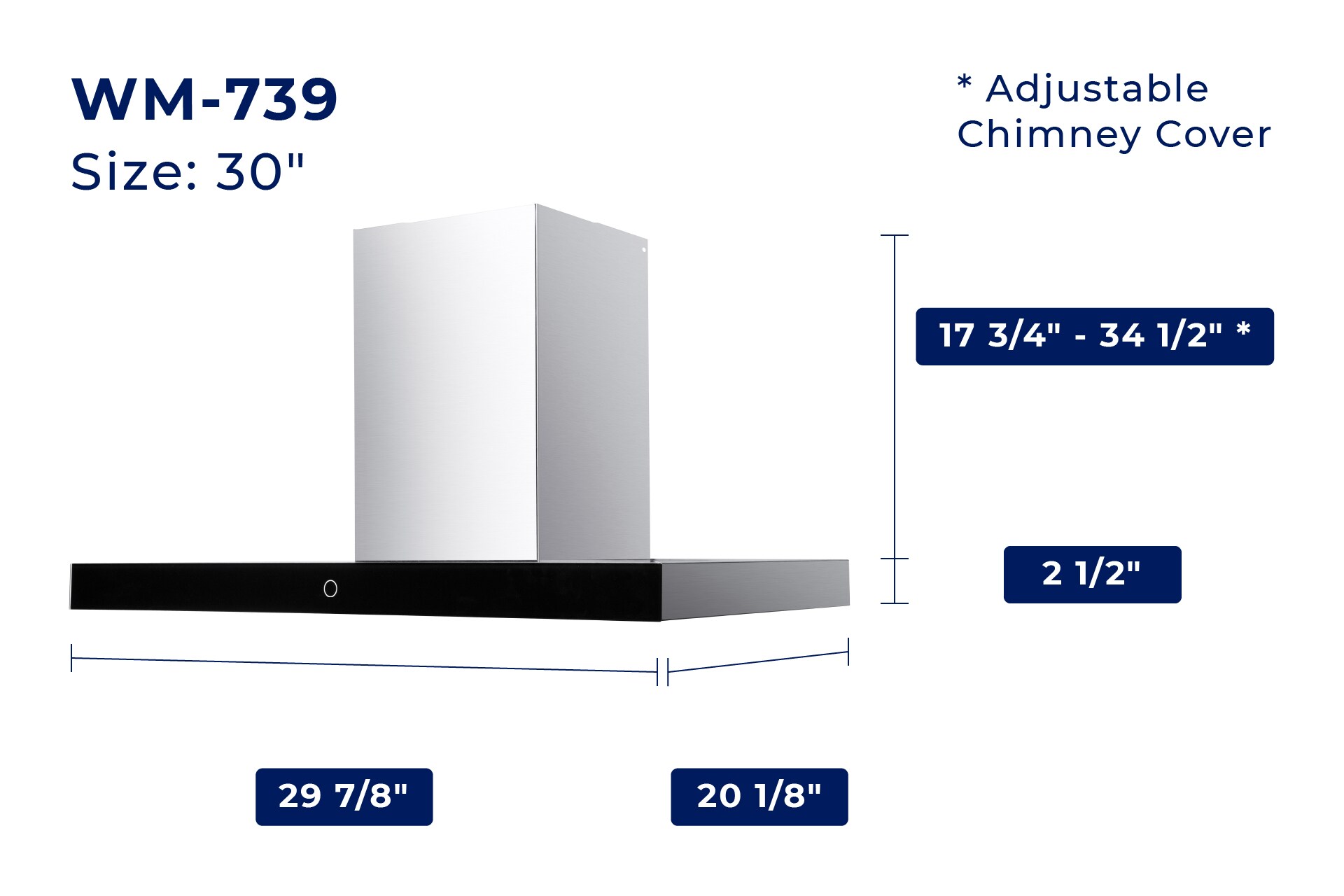 Hauslane WM-739SS-30 Wall-Mounted-Range-Hoods - View #12
