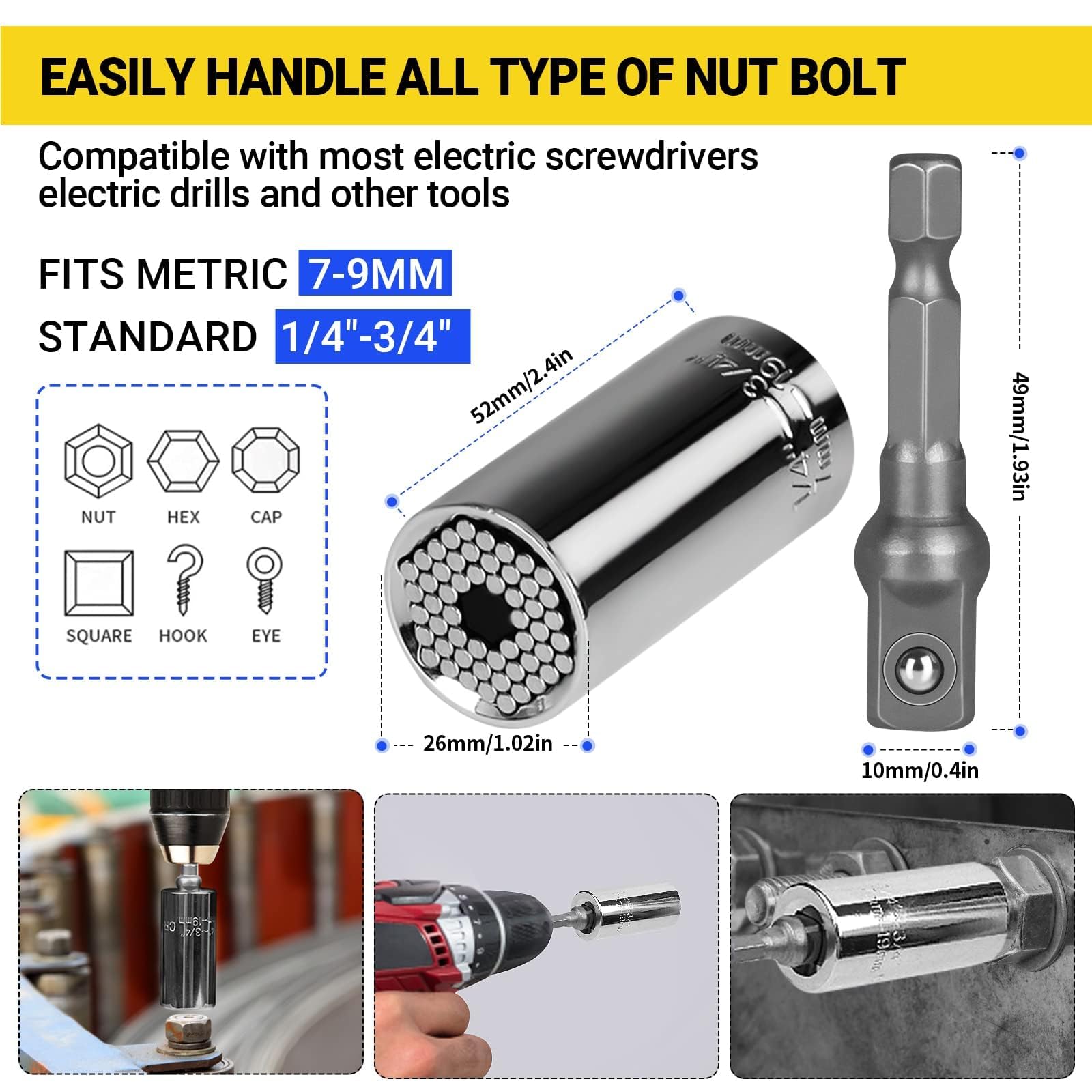 Vrbgify LVG0811V027 Drill-Bit-Extensions - View #7