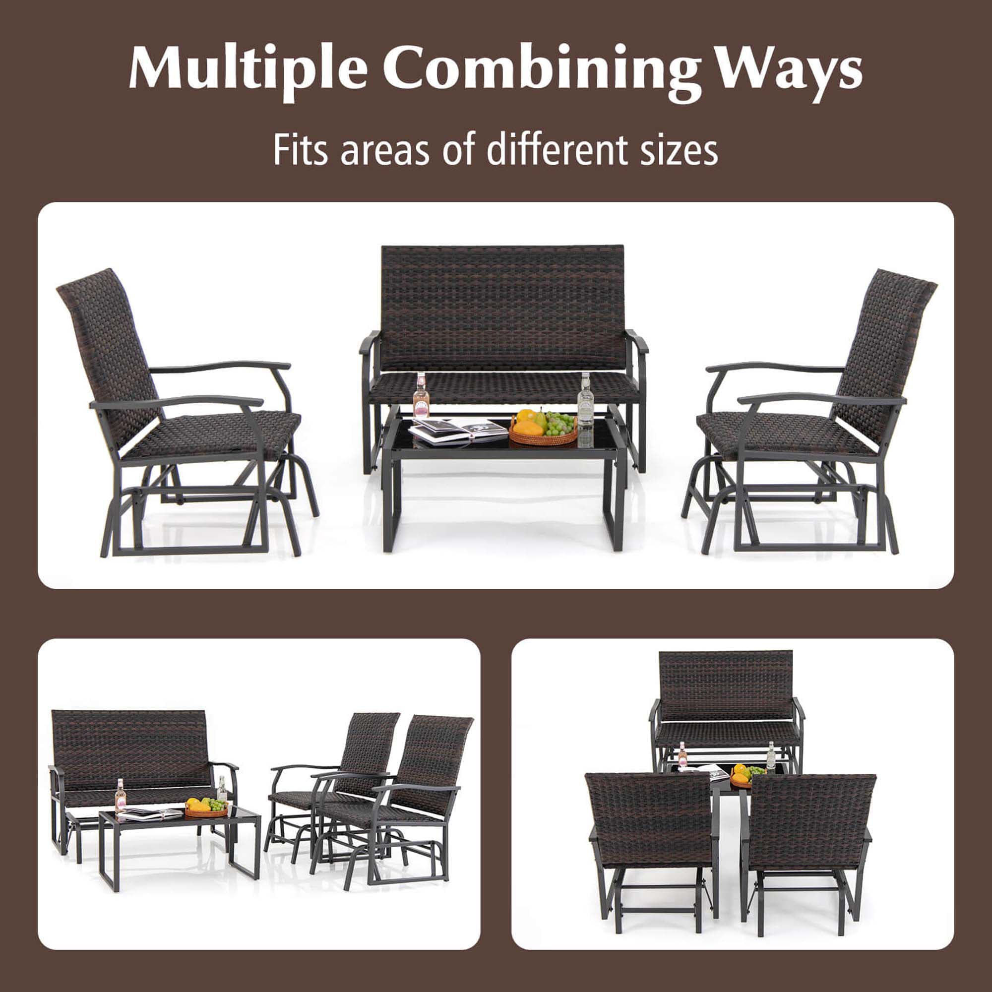 Costway HCST01867 Patio-Conversation-Sets - View #3