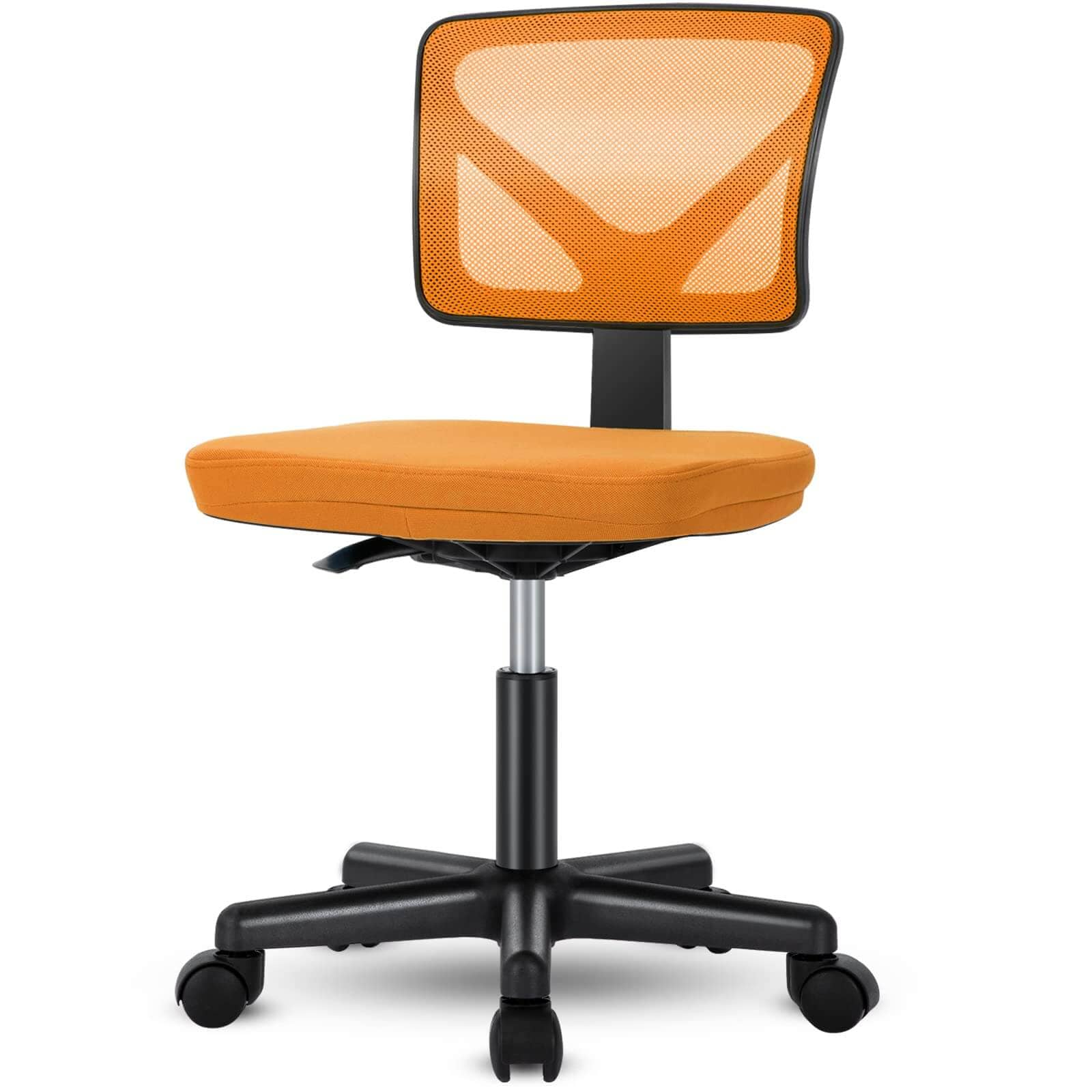 Bestier - Low Back Mesh Armless Office Chair Swivel Rolling Computer Desk Chair with Lumbar Support