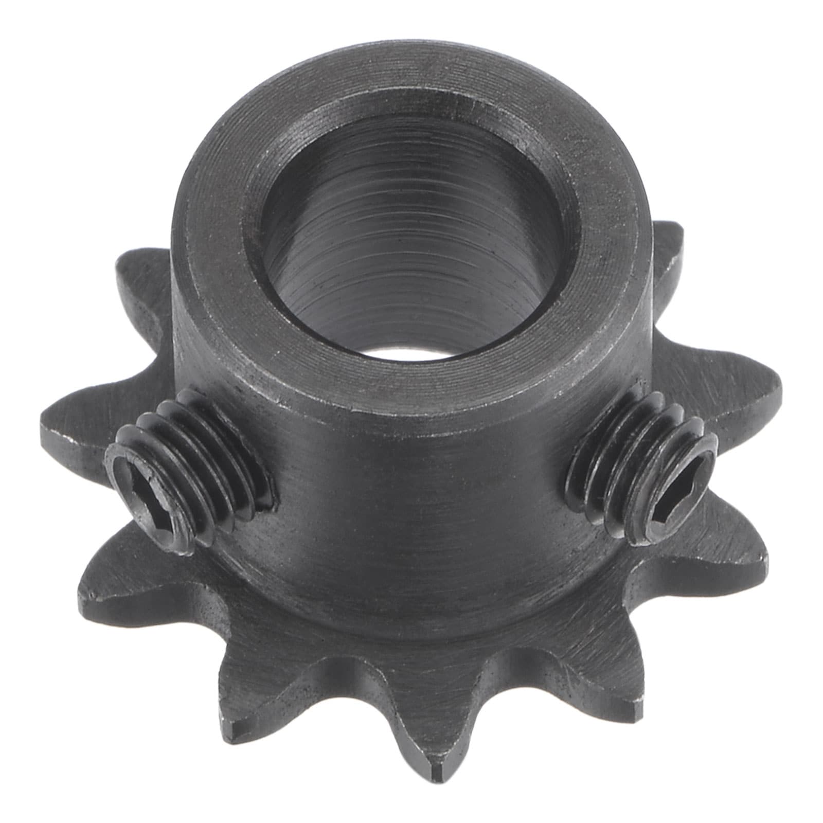 Unique Bargains 11 Tooth Roller Sprocket B Type #25 Chain Single Strand 1/4inch Pitch 8mm Bore Black Oxide C45 Carbon Steel with Set Screws for ISO 04C #S26010500UX3180