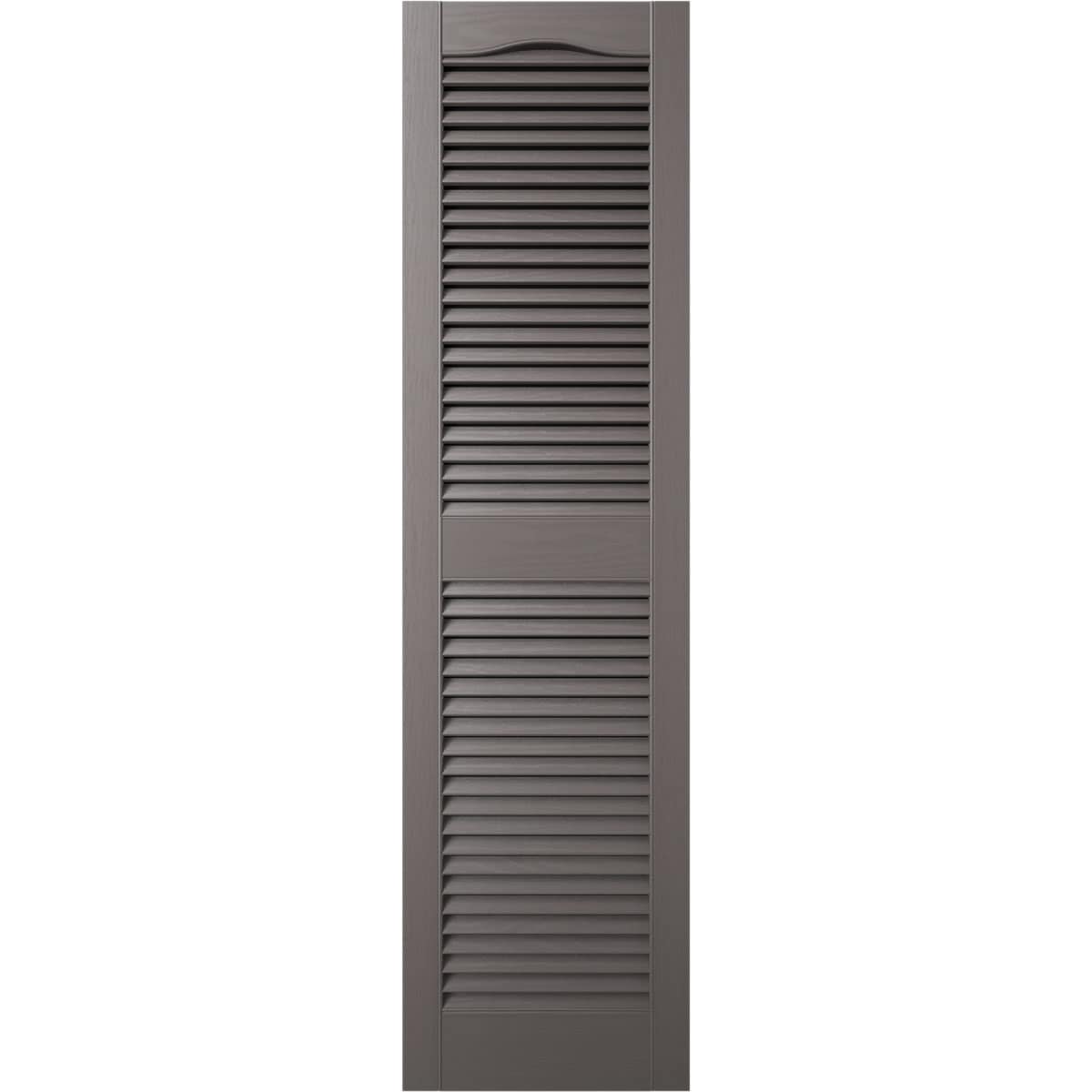 Ekena Millwork LL1C12X03500MS 12-in W x 35-in H Musket Brown Louvered Exterior Shutters ( 2 -Pack )