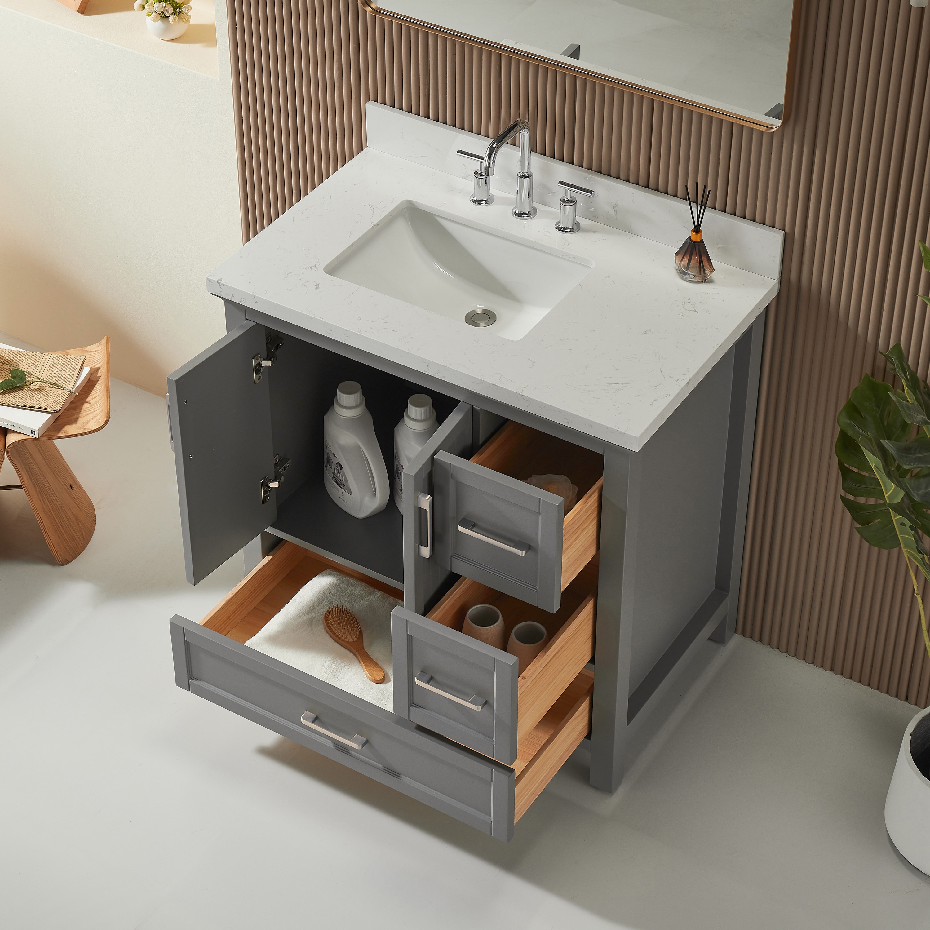 WELLFOR WA-8848-DH Bath-Vanity-Combo - View #19