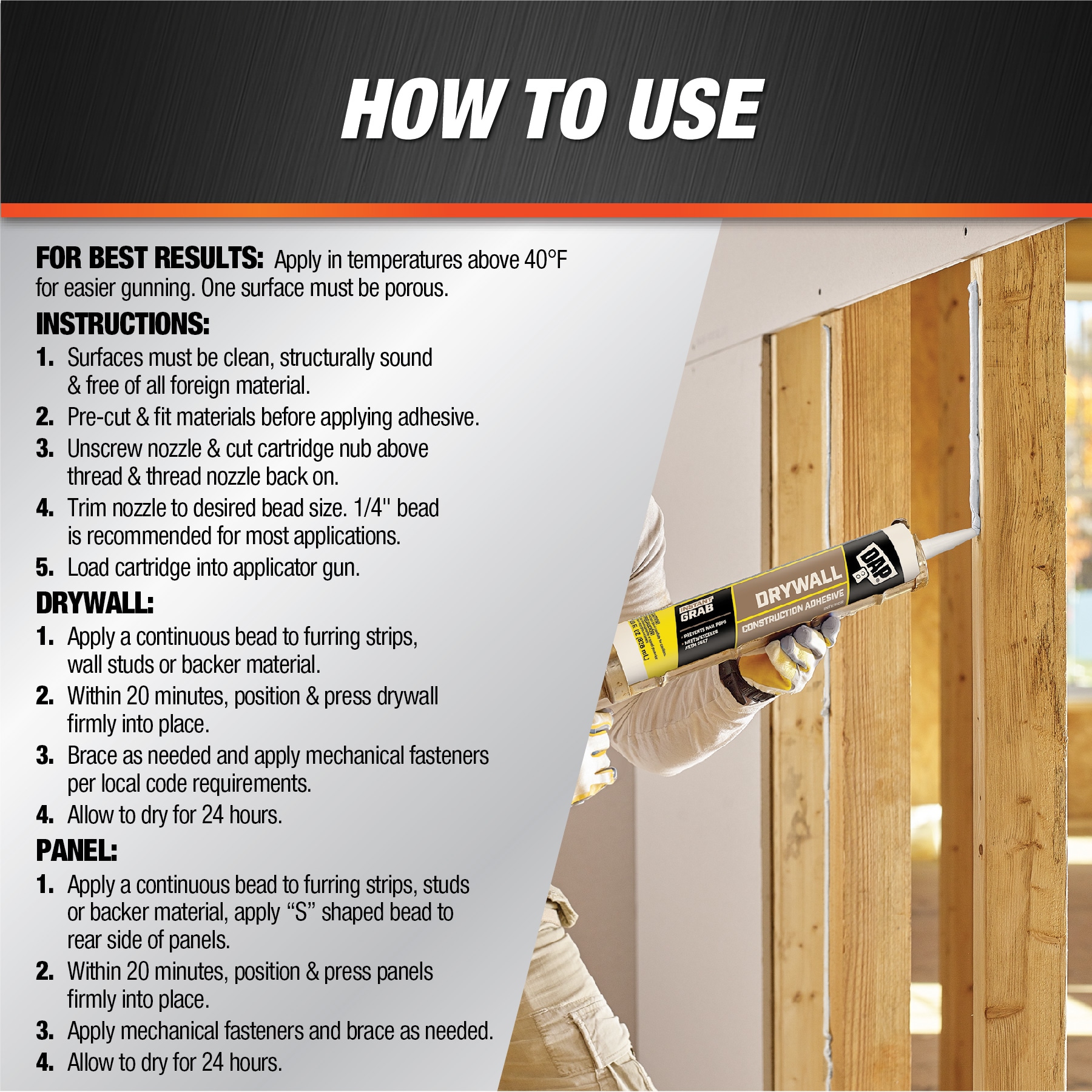 DAP 7079827518SOS Construction-Adhesive - View #3