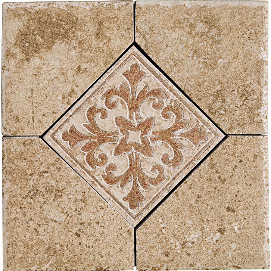 Del Conca G1RS19MA Roman Stone Noce Thru Body Porcelain Chair Rail Tile (Common: 6-in x 6-in; Actual: 5.91-in x 5.91-in)