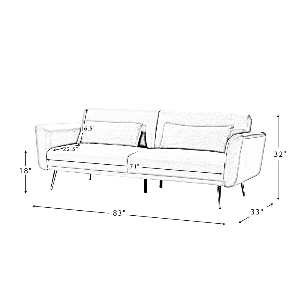 14 Karat Home SFDC0025-GREY Sofas-Loveseats - View #8