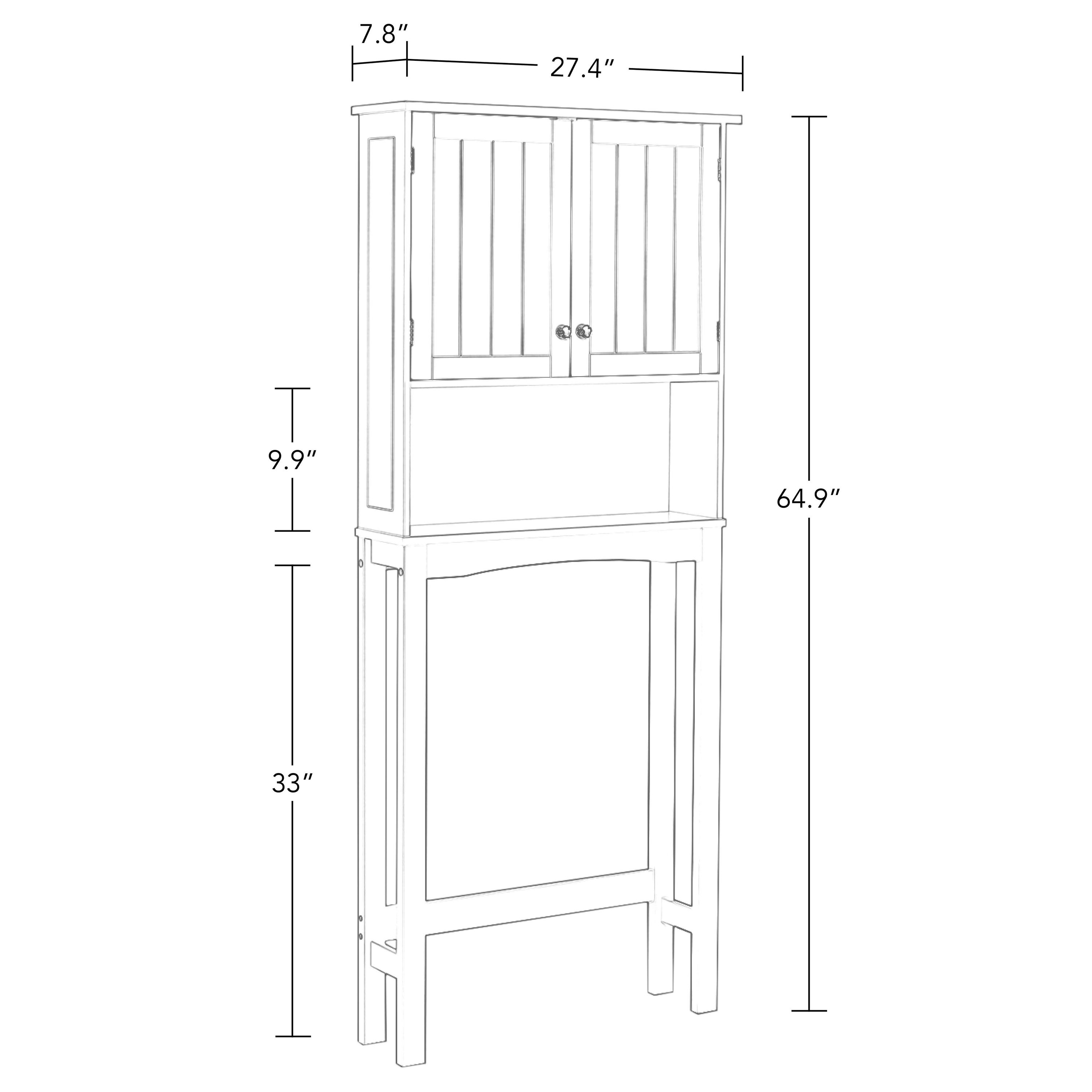 RiverRidge Ashland 27.44-in x 64.88-in x 7.81-in Espresso 3-Shelf