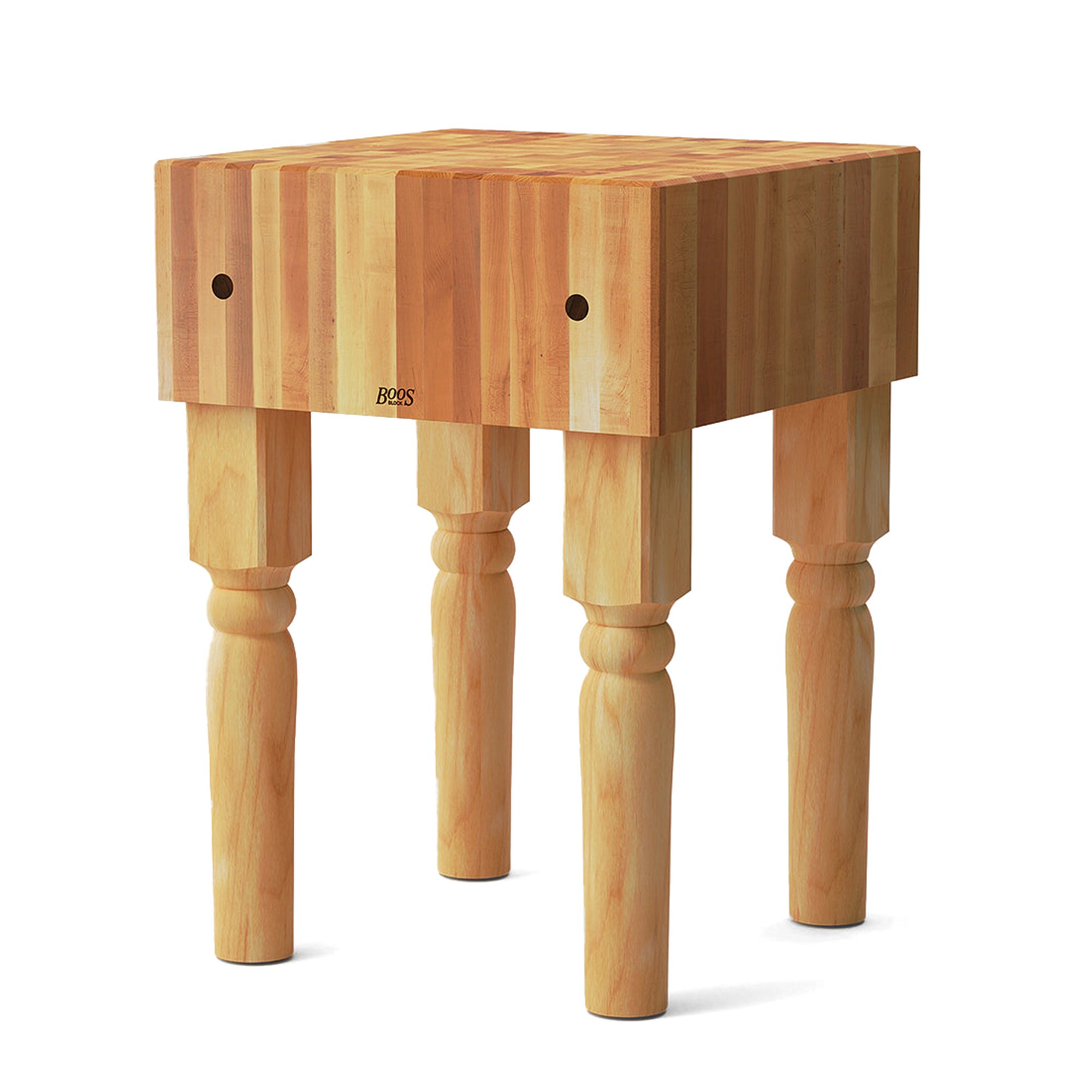 John Boos 323928 Brown Wood Base with Wood Wood Top Prep Table ( 18-in x 18-in x 34-in )