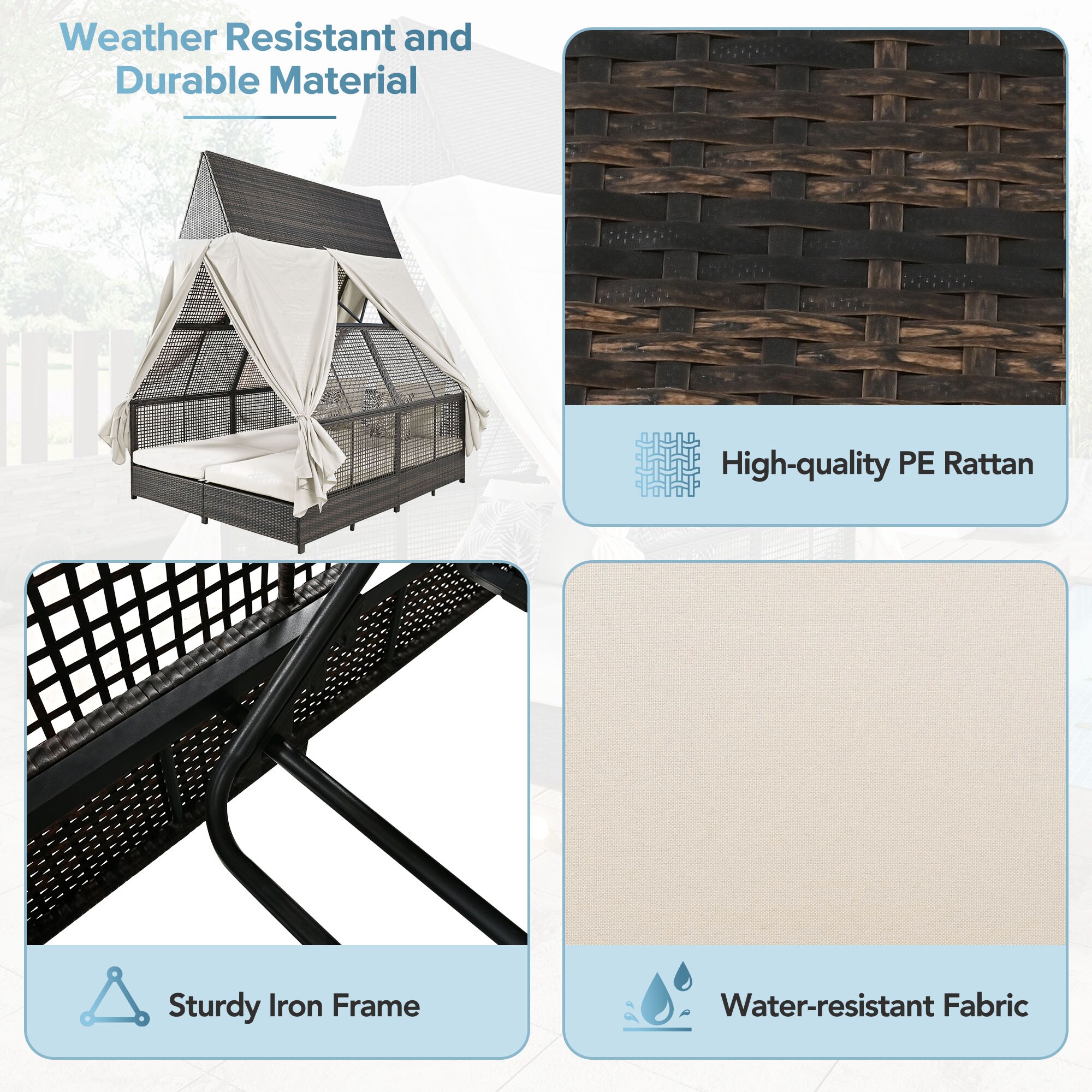 Forclover S7FW-005BE Patio-Conversation-Sets - View #4