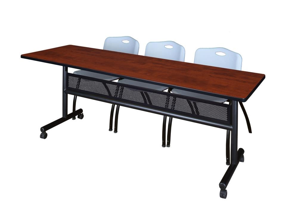 Regency MKFTM8424CH47GY Training Red 4-Person Training Table (84-in W x 29-in H)