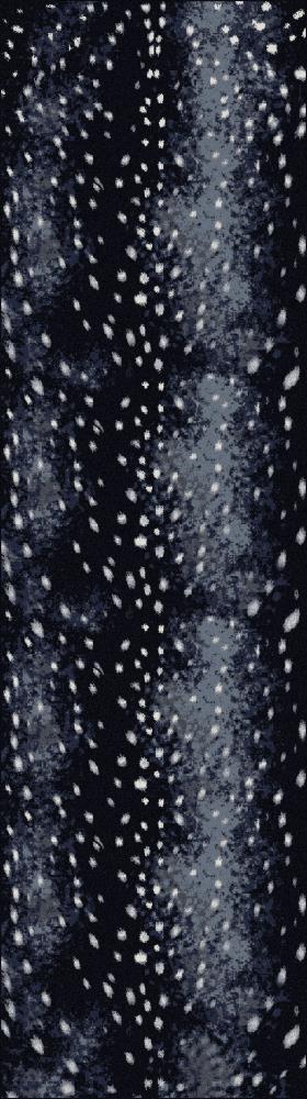 American Dakota 0403MNT217 2 x 8 (ft) Tufted Nylon Midnight Rectangular Indoor Animal print Rustic Runner rug