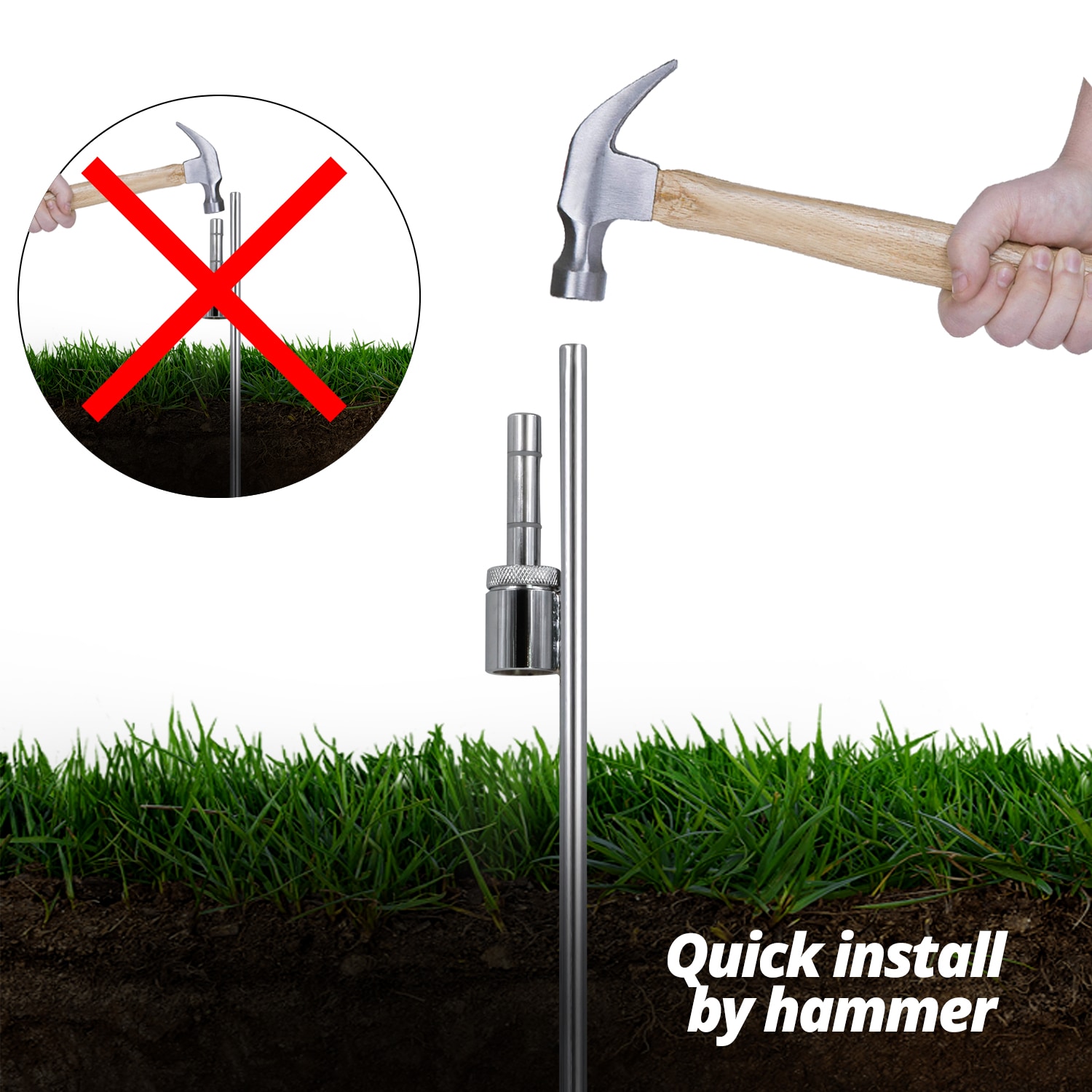 Anley A.POLE.CUSTOM.STAKE Edging-Stakes-Paver-Spikes - View #4