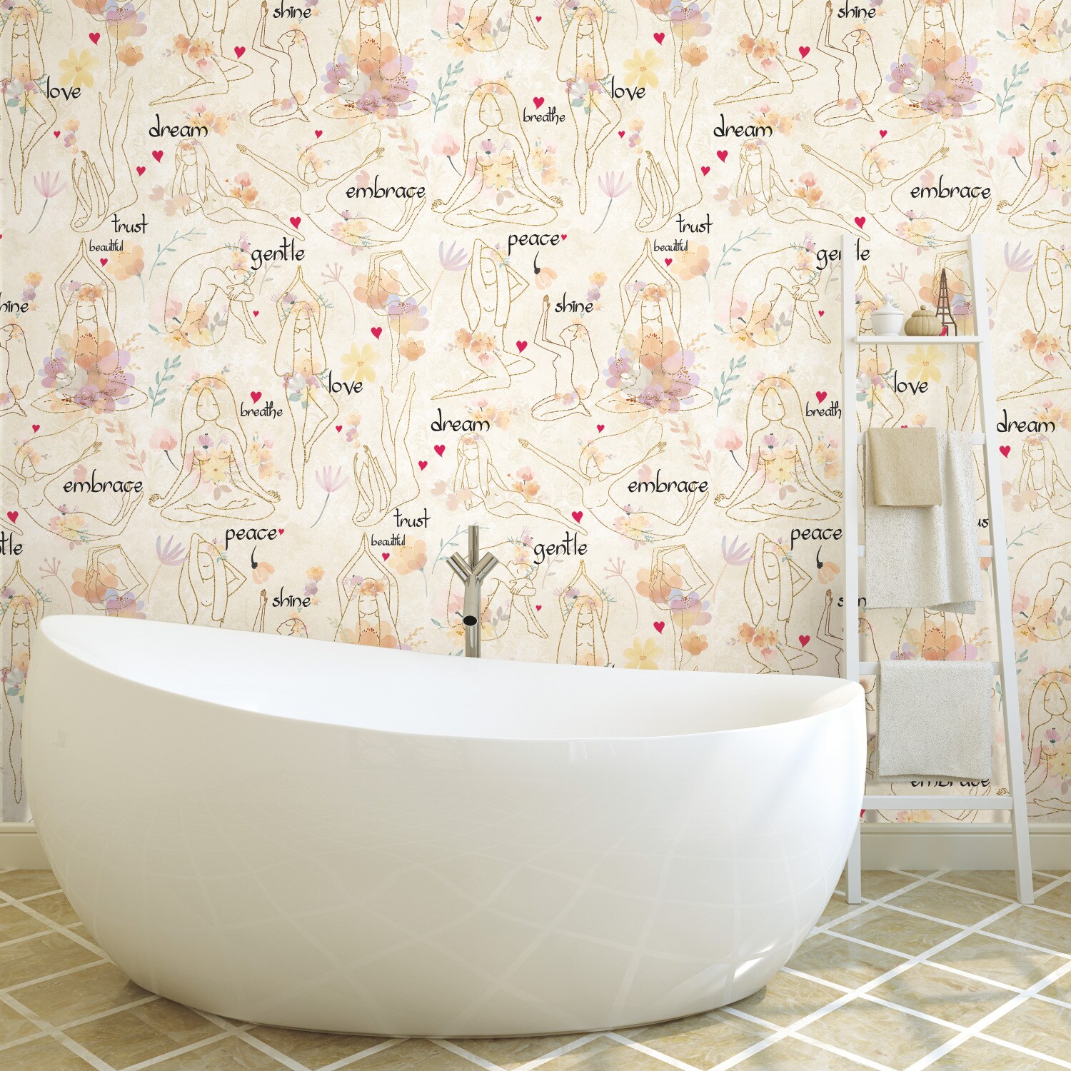 RoomMates RMK12189RL 28.29-Sq. Feet Purple Vinyl Novelty Self-adhesive Peel and Stick Wallpaper