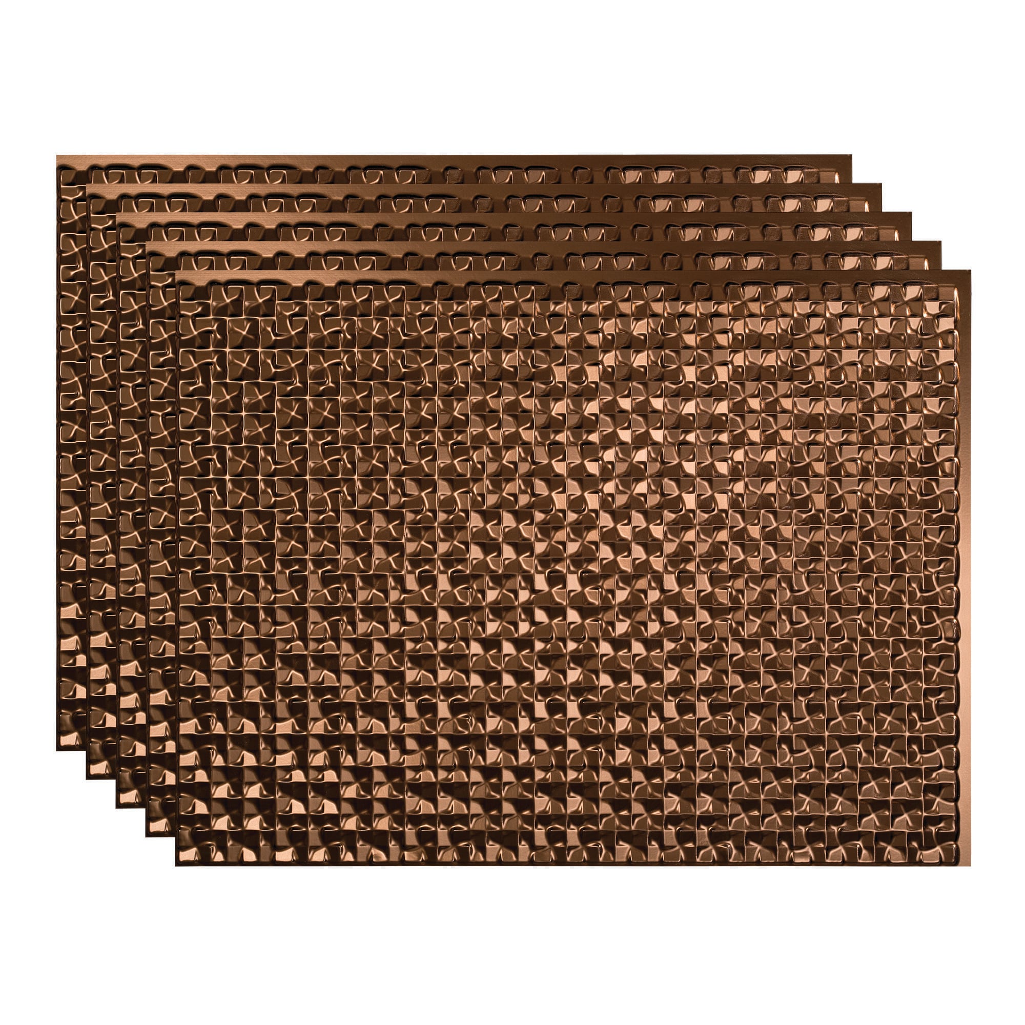 Fasade PB6726 Terrain 18.25-in x 24.25-in Vinyl Oil-rubbed Bronze Backsplash Panels 5.0 -Pack