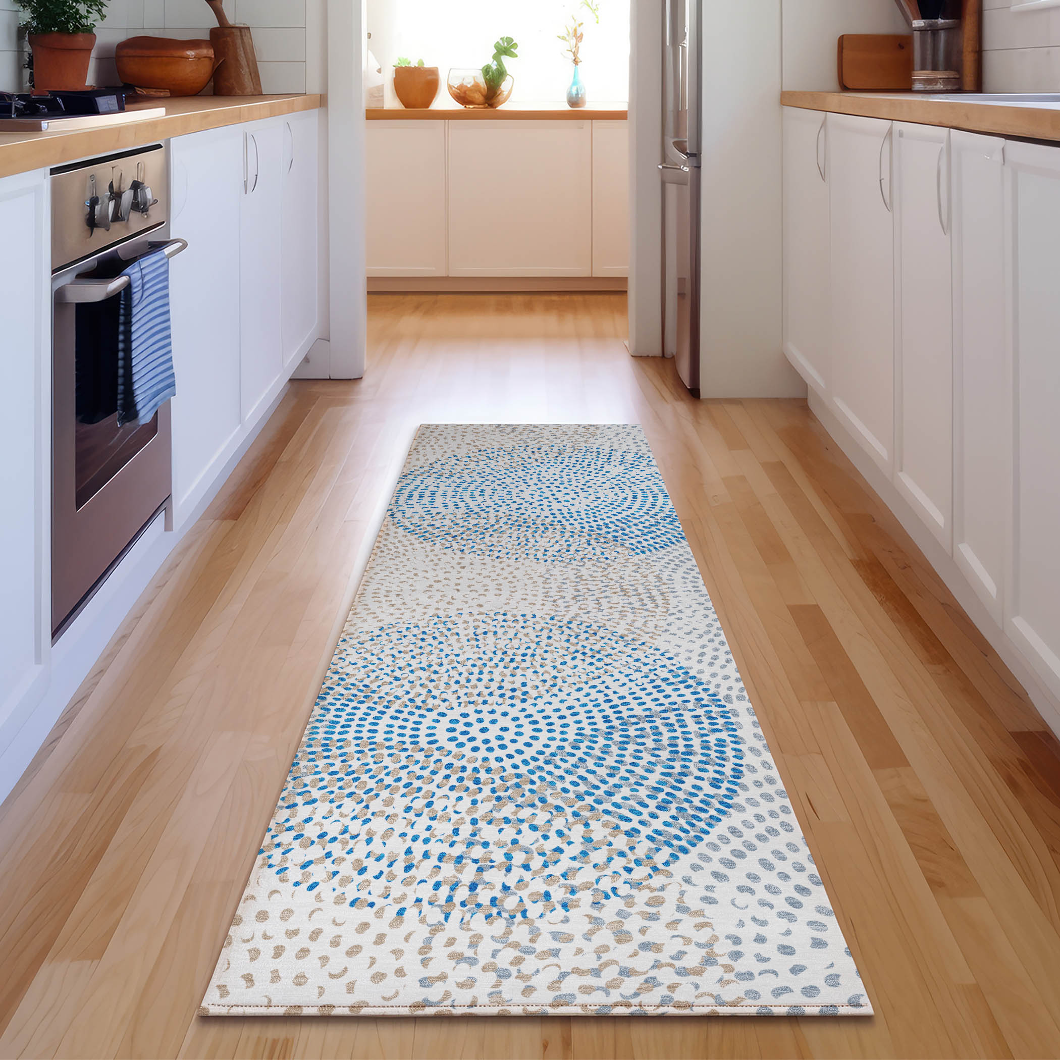 Addison Rugs AMF586IV2X8 Mayfield AMF586IV 2 x 7 (ft) Loomed Polyester Ivory Rectangular Indoor Geometric Machine washable Area rug