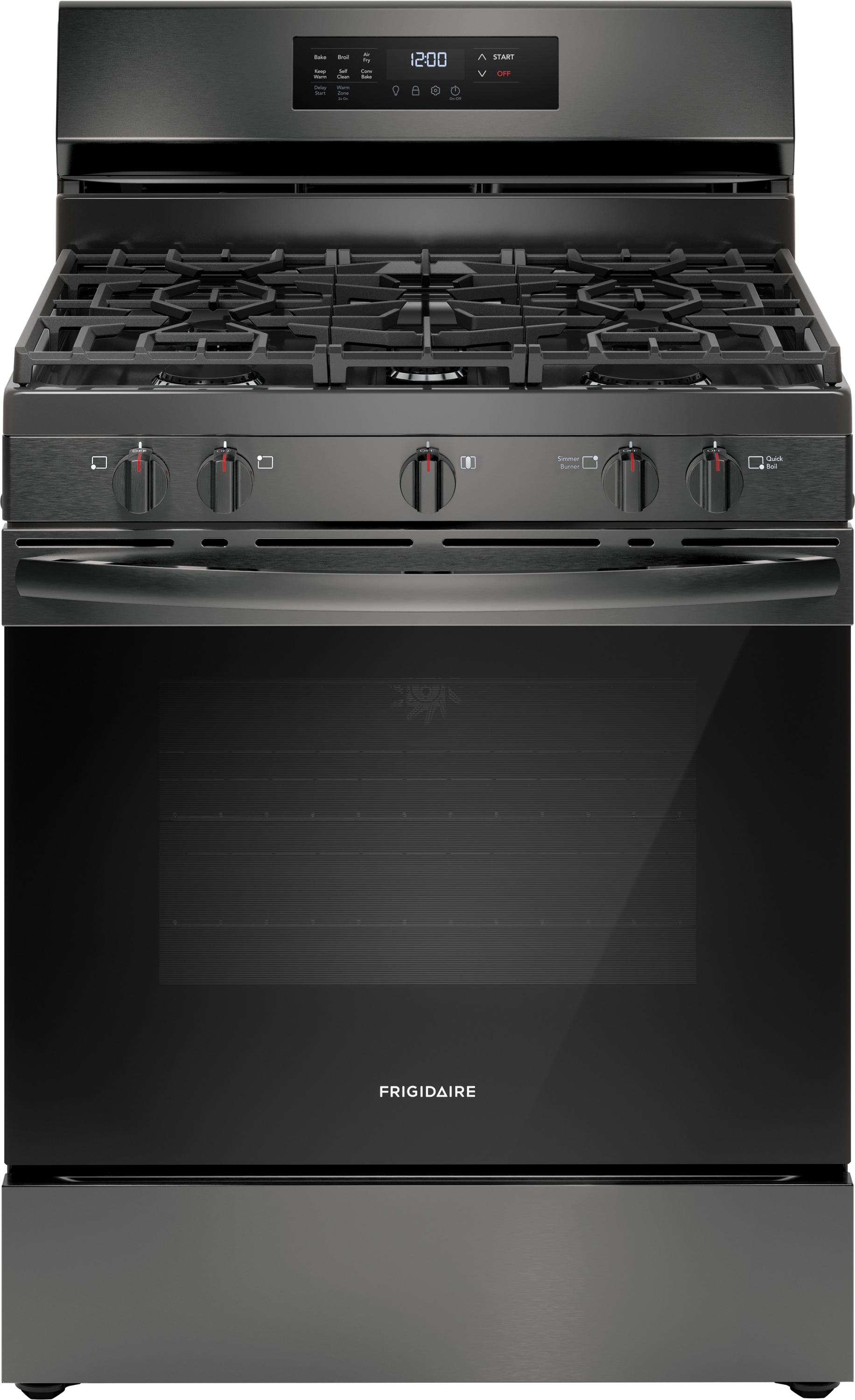 Frigidaire 30-in 5 Burners 5.1-cu Ft Self-cleaning Air Fry Convection ...