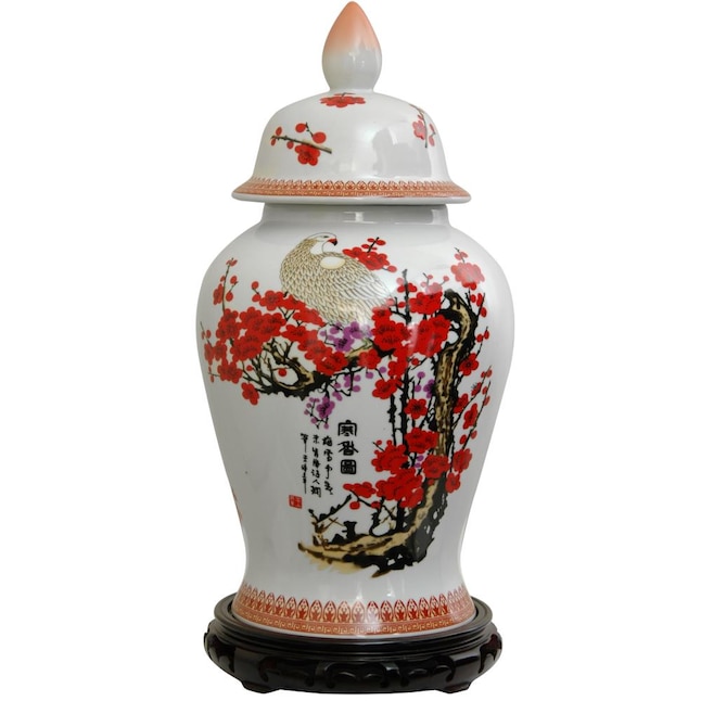 Cherry Blossom Porcelain Temple Jar, Barrister Bookcase Cherry Blossom