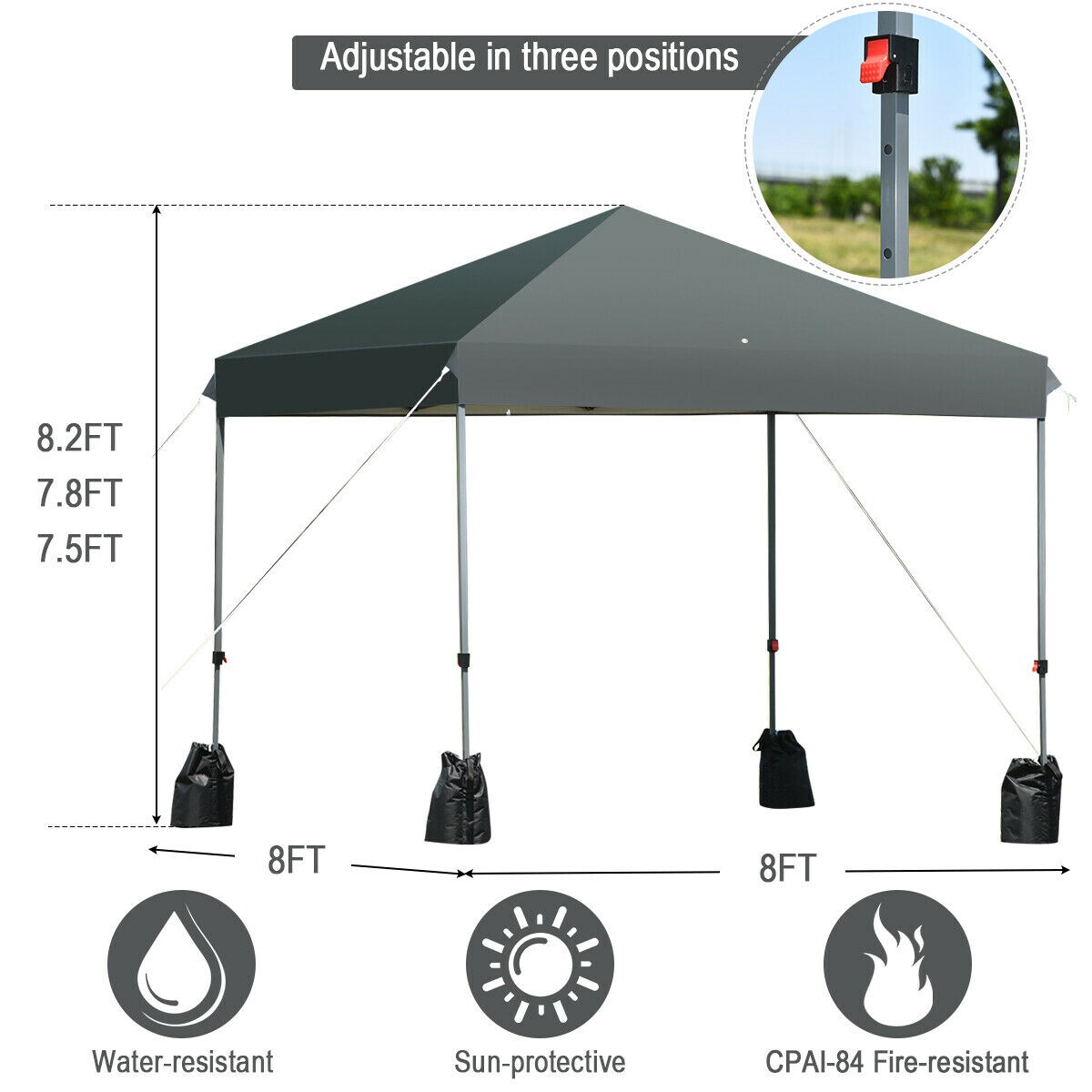 Clihome CWCH-OP70299GR Canopies-Sl - View #5