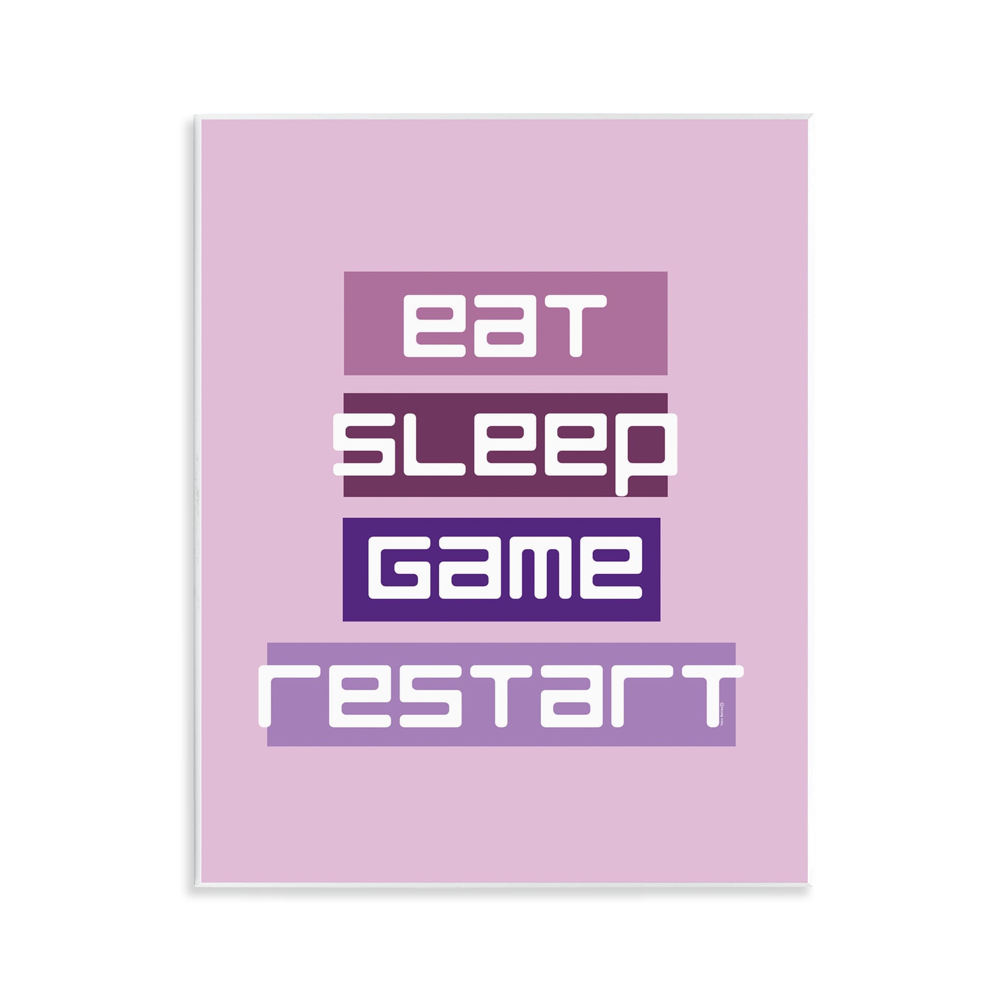 Stupell Industries BS-719-WD-11X14 Eat Sleep Game Restart Wall Plaque Art By Yass Naffas Designs 11 x 14