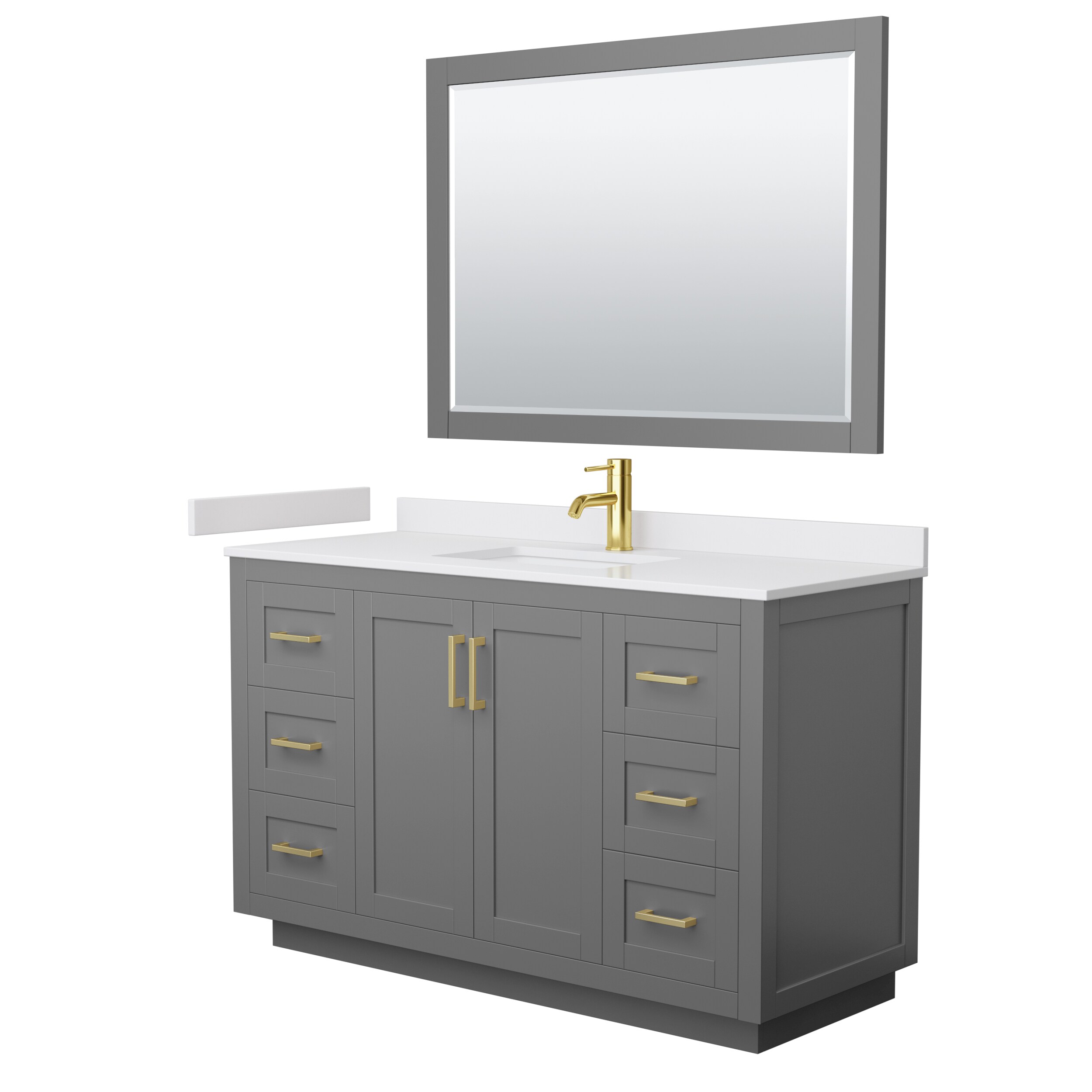 Wyndham Collection WCF292954SGGWCUNSM46 Bath-Vanity-Combo - View #2