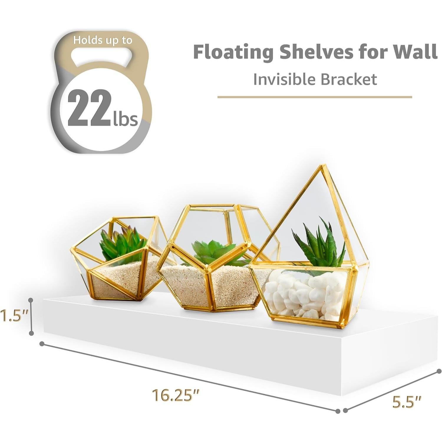 SORBUS WD-NTSHLV4-WH Wall-Mounted-Shelving - View #2