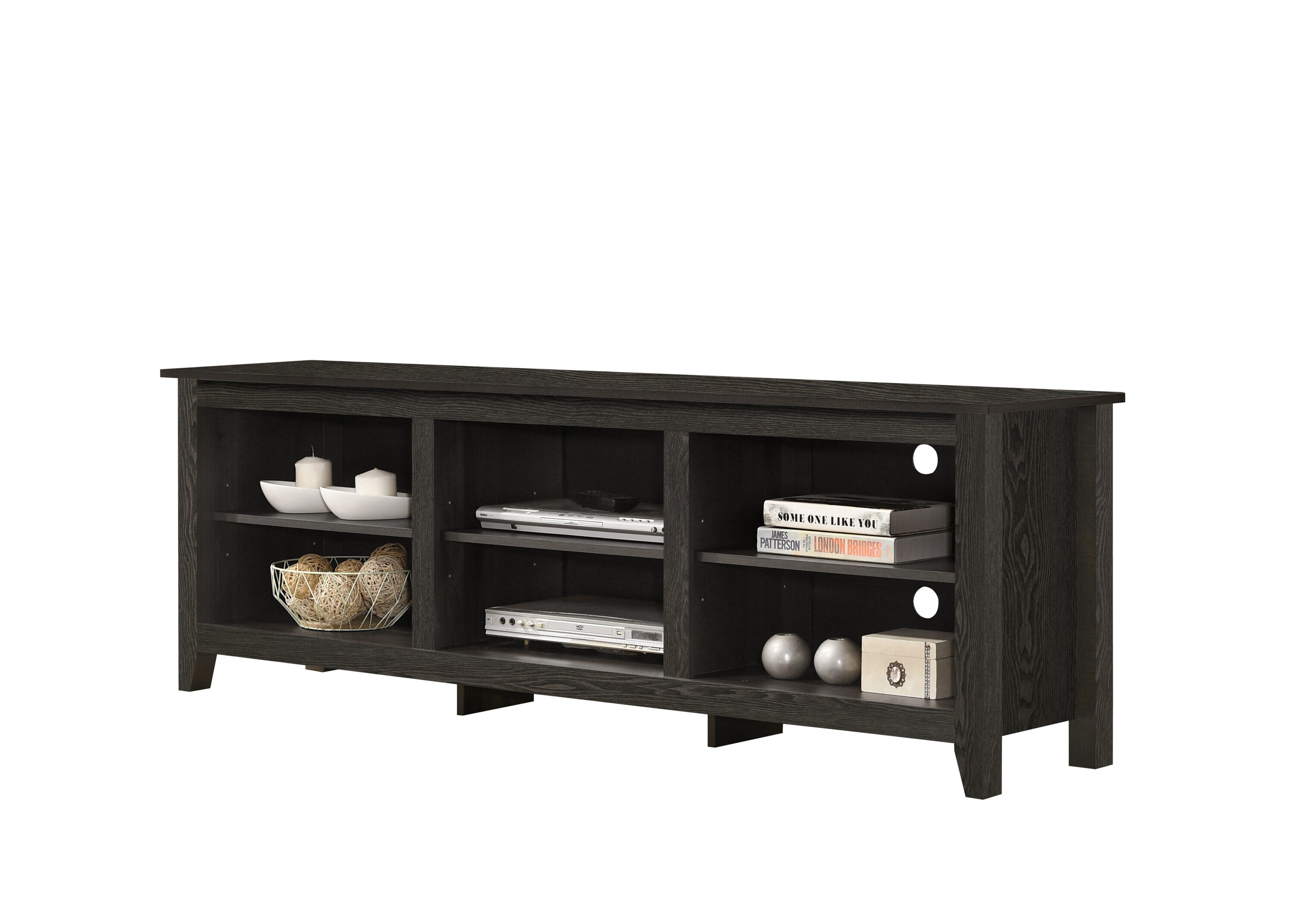 Maocao Hoom JLP184948 Modern/Contemporary Dark Gray TV stand ( Accommodates TVs up to 70-in )