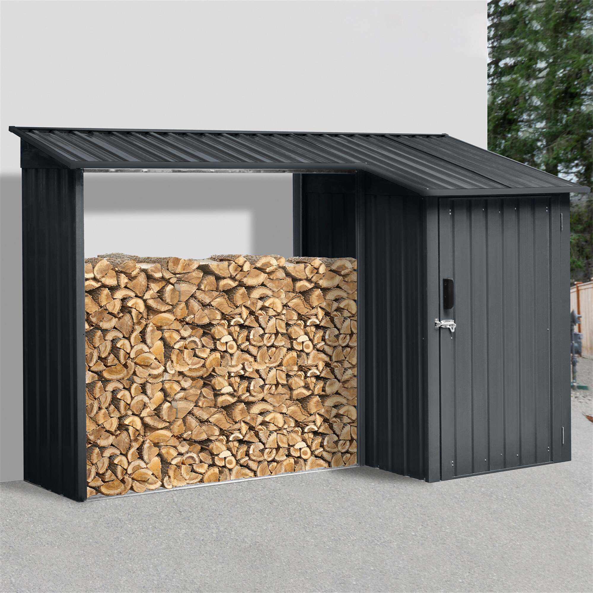 BABOOM BOM-171889-OR 9-Feet x 4-Feet Two-In-One Storage Shed Galvanized steel Storage Shed
