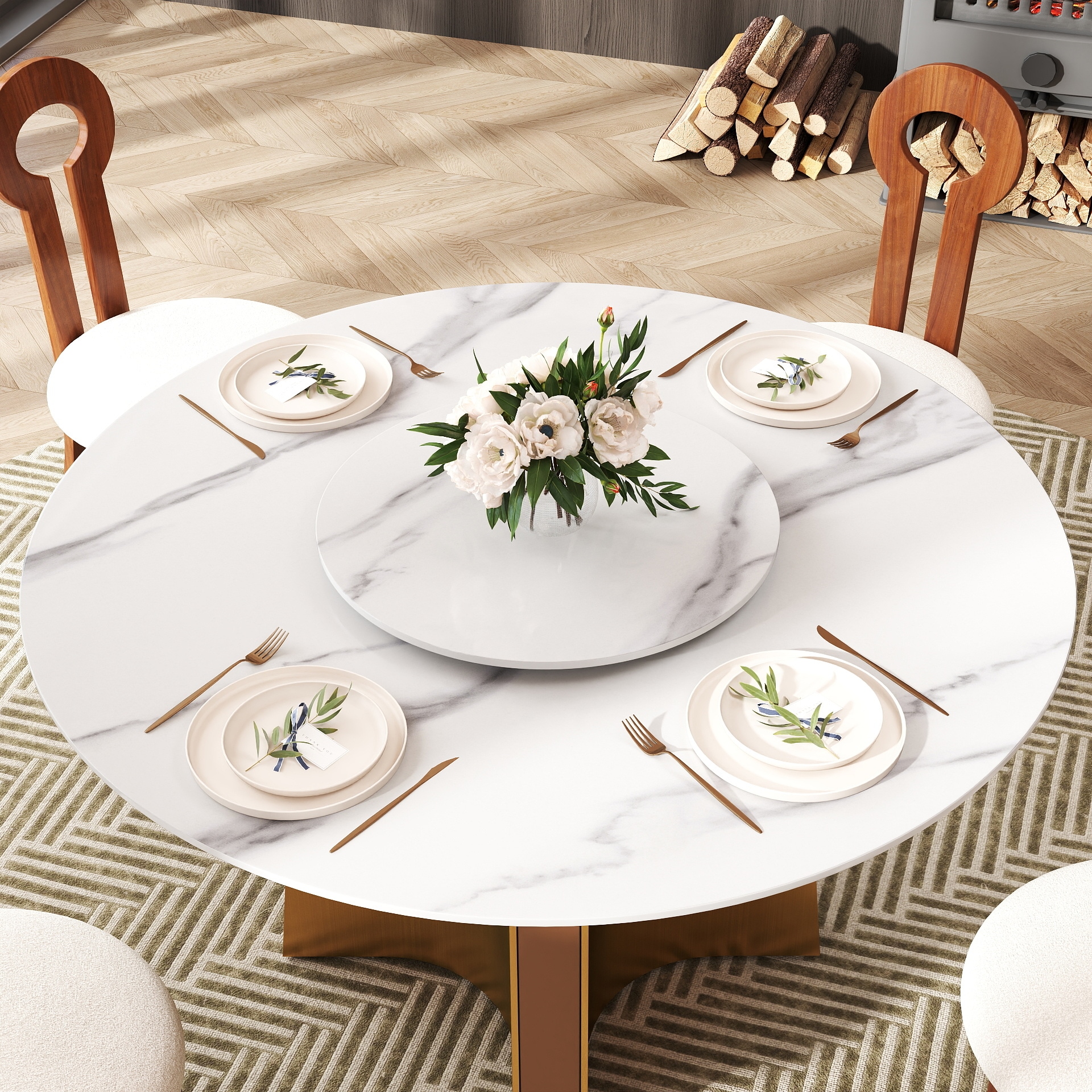 BuotiqHom DH-B-135W60-1G Dining-Tables - View #2